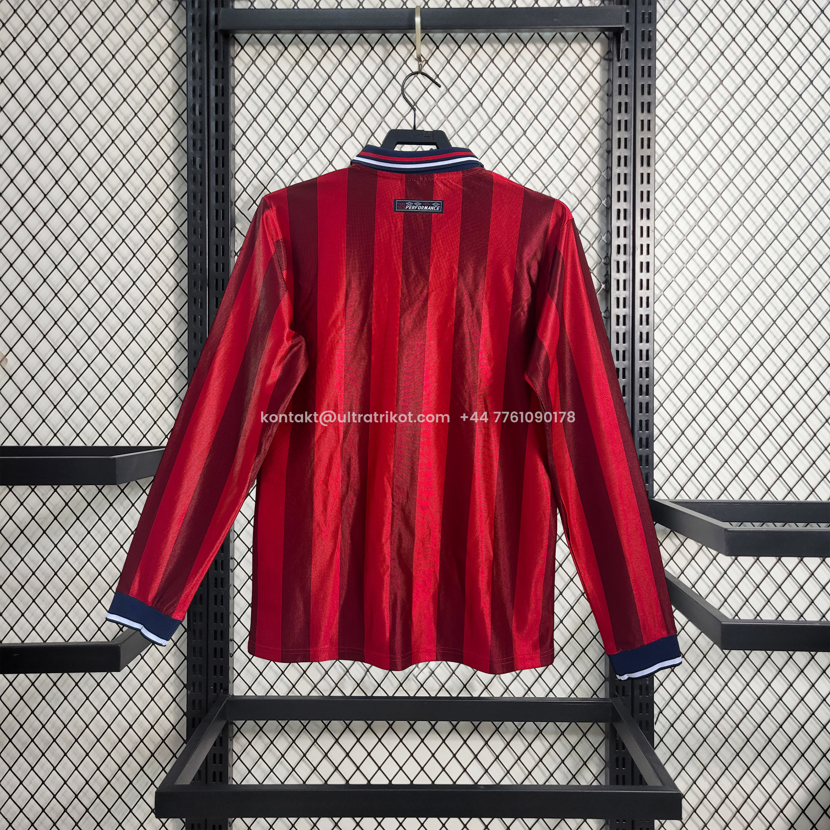 UltraTrikot-Retro England 1998 Away Long Sleeve Jersey