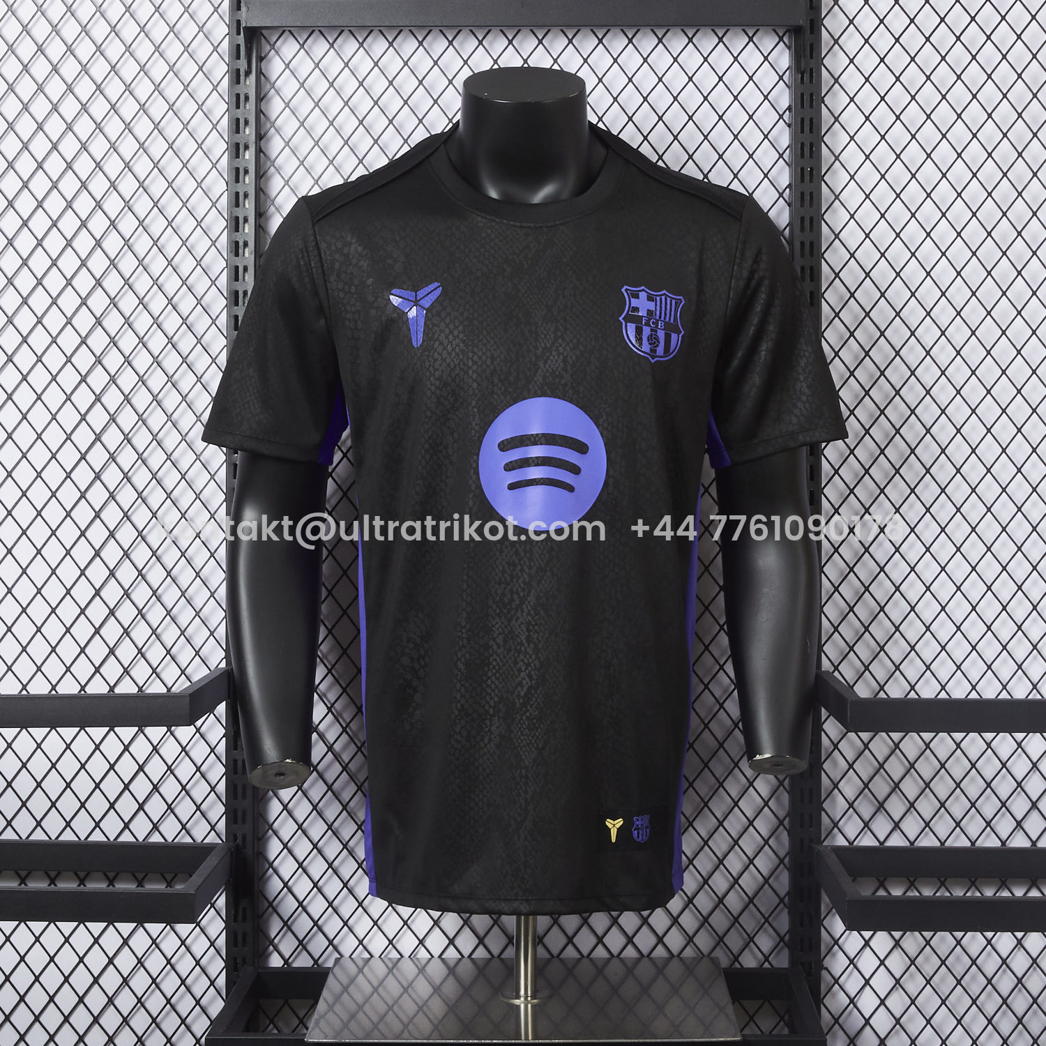 UltraTrikot-Barcelona X KB 25-26 Black And Purple Special Jersey - Player Version