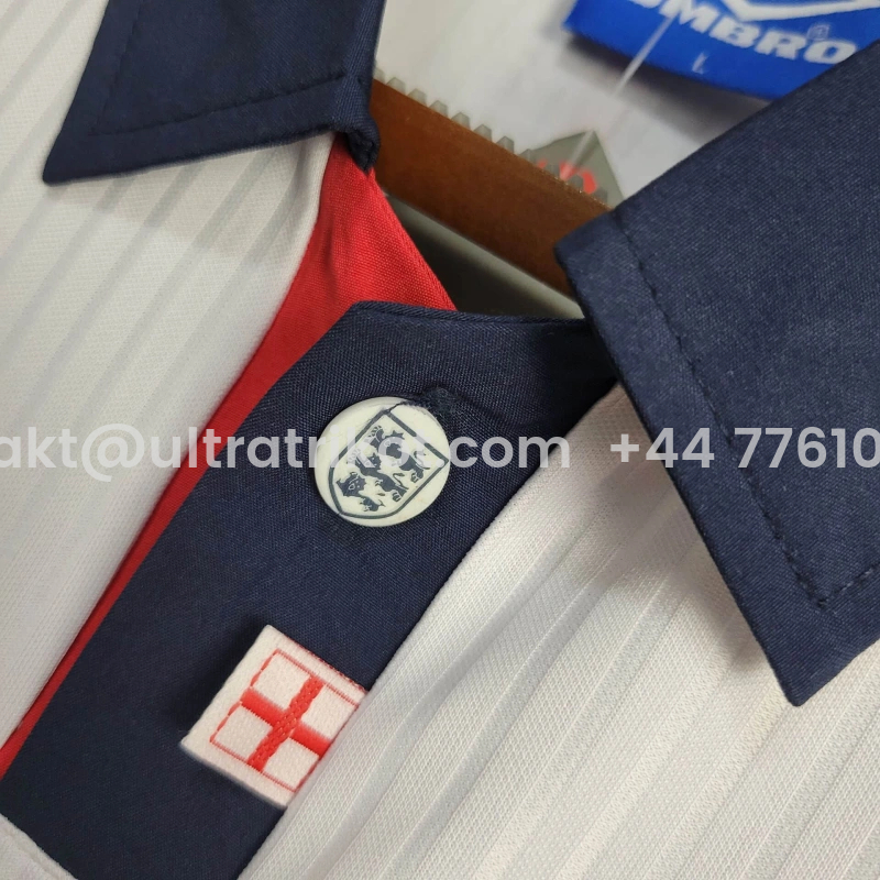 UltraTrikot-Retro England 1998 Home Stadium Long Sleeve Jersey