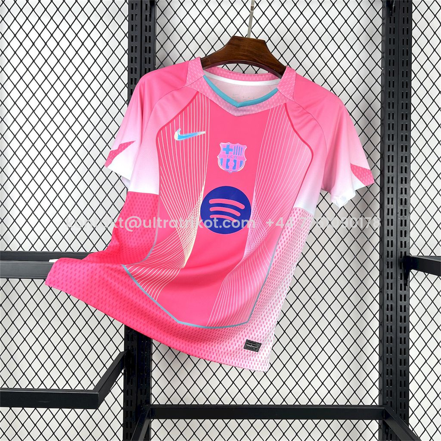 UltraTrikot-Barcelona 25-26 T90 White Lines Pink Gradient Special Jersey - Fans Version