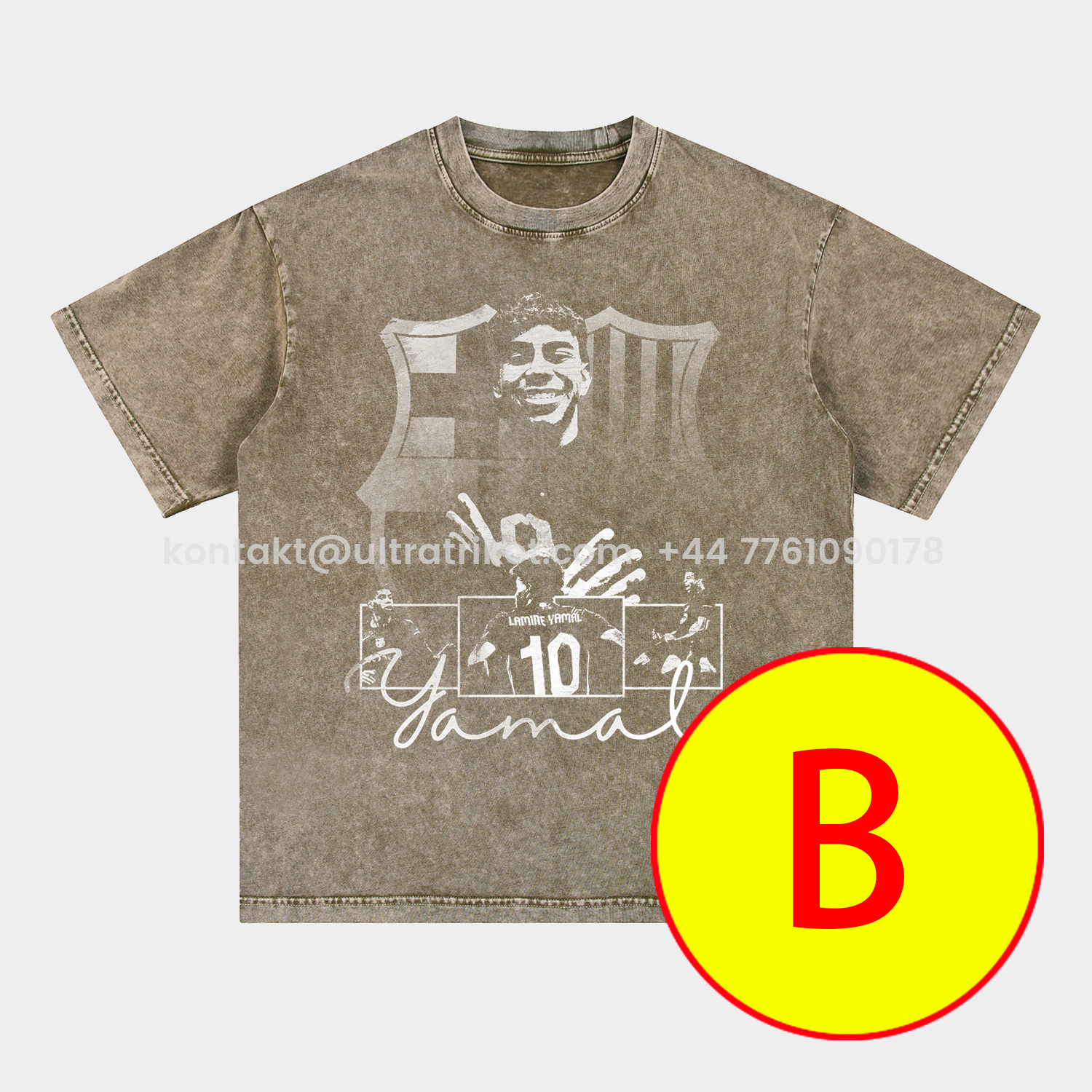 UltraTrikot-LAMINE YAMAL - Barcelona No. 10 Legend Continues 2025 Oversized Washed T-Shirt