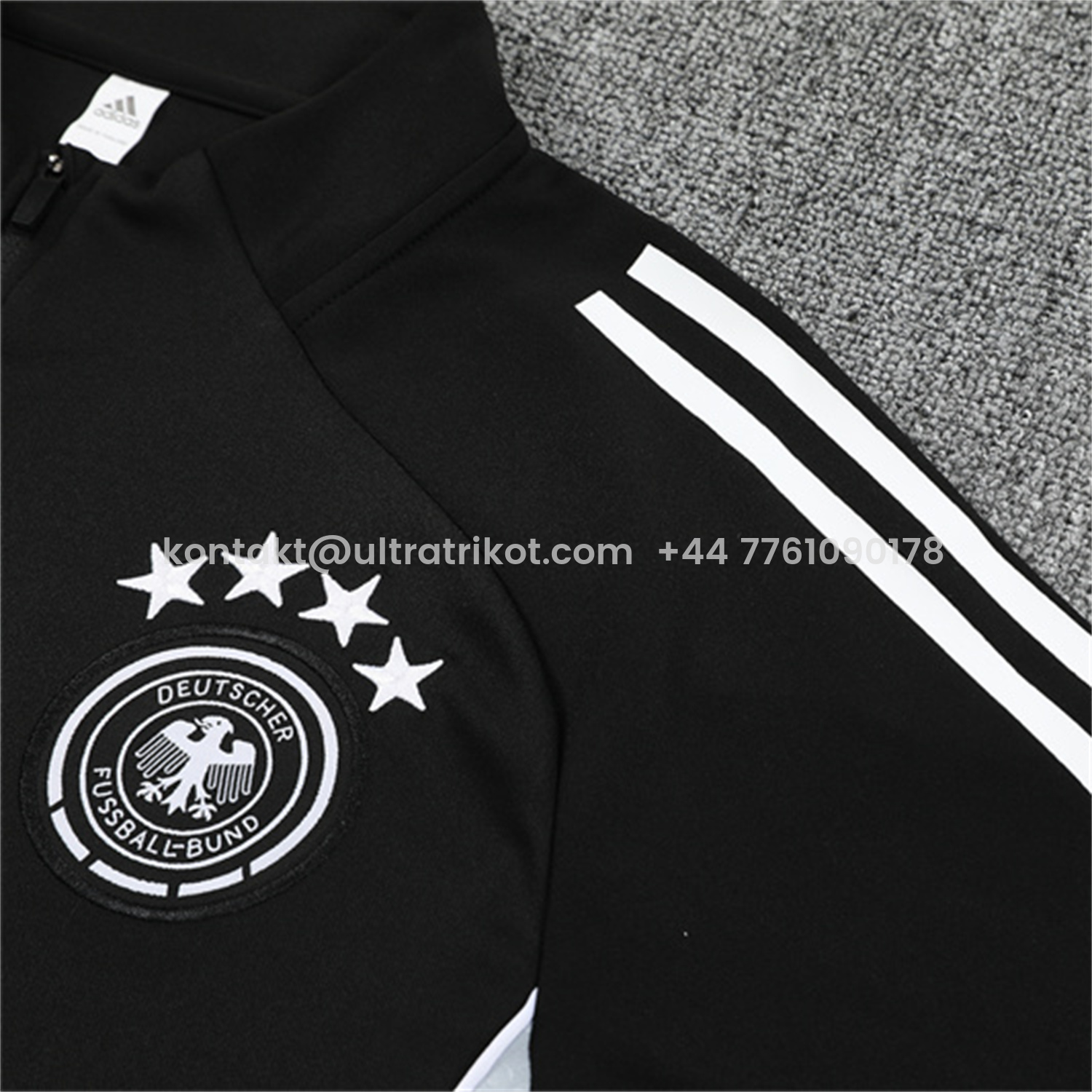 UltraTrikot-Germany 25-26 Long Sleeve Training Set - Black Top and Black Pants