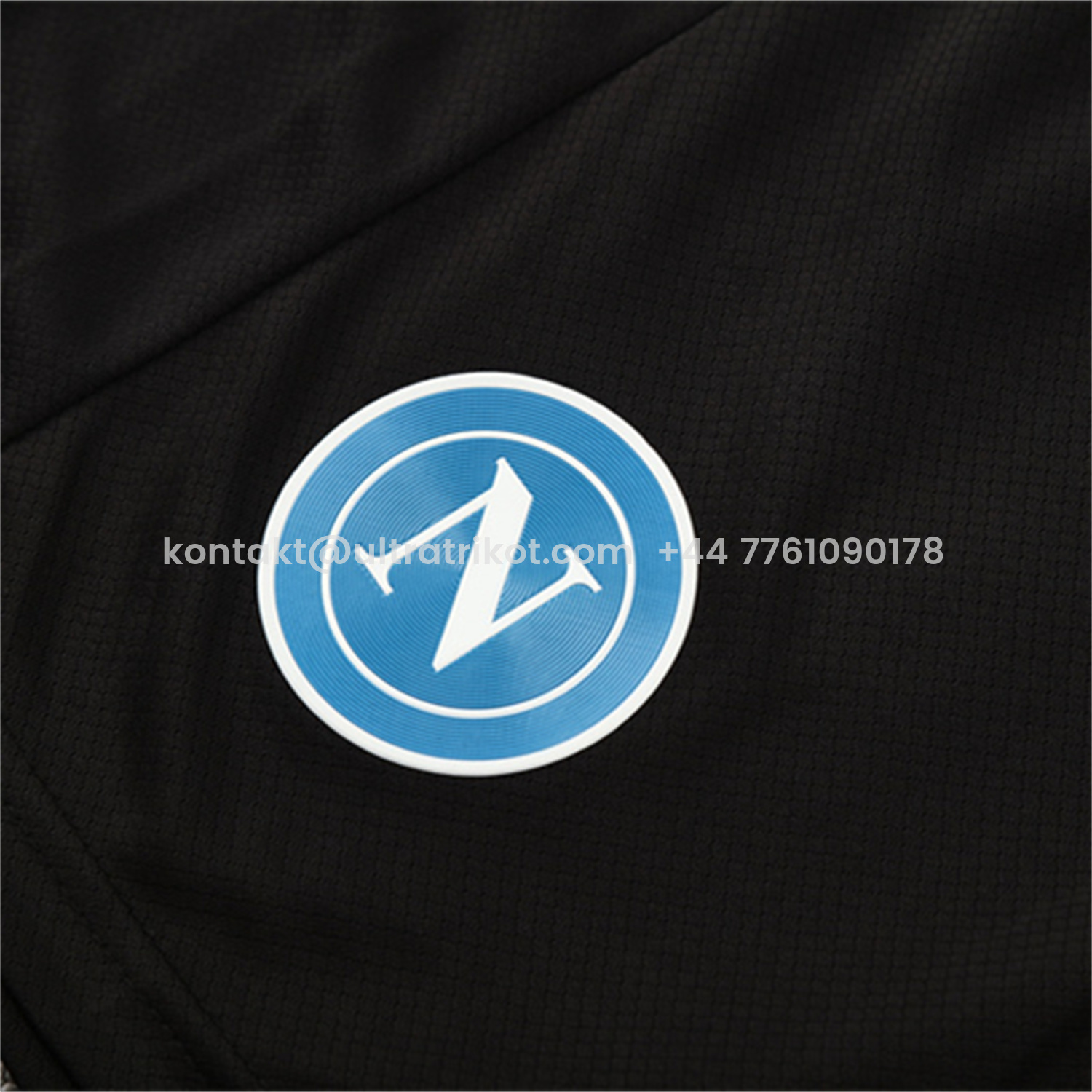 UltraTrikot-Napoli 25-26 Kids Short-Sleeve Training Set - Gray Mecha Top & Black Shorts