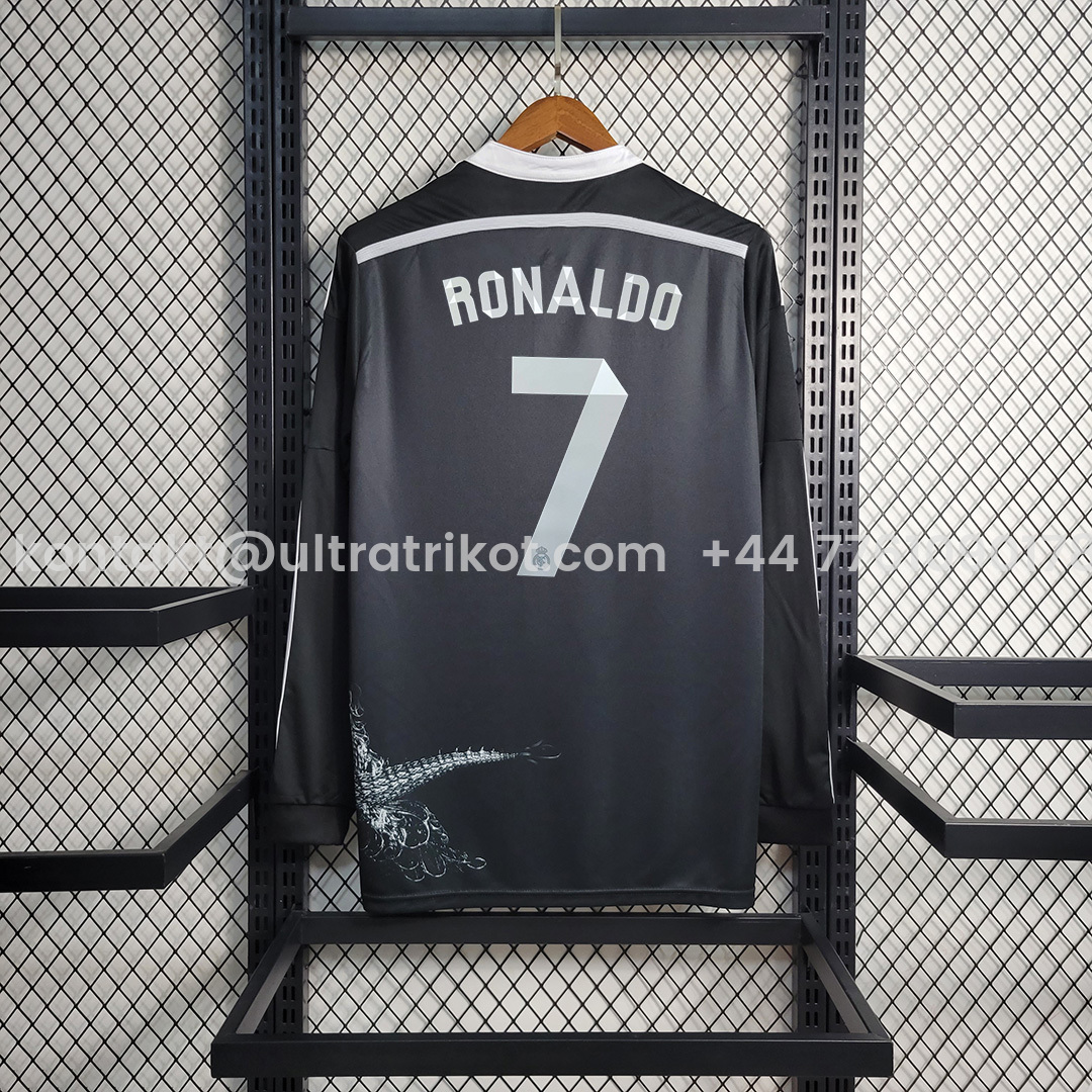 UltraTrikot-Retro Real Madrid 14-15 Third Away Long Sleeve Jersey