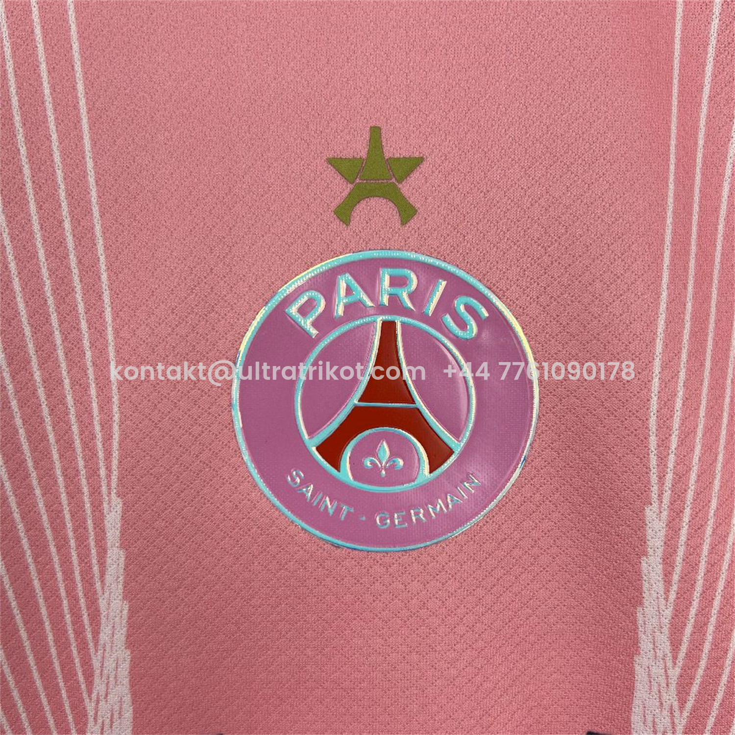 UltraTrikot-Paris Saint-Germain PSG 25-26 T90 White Lines Pink Gradient Special Jersey - Fans Version