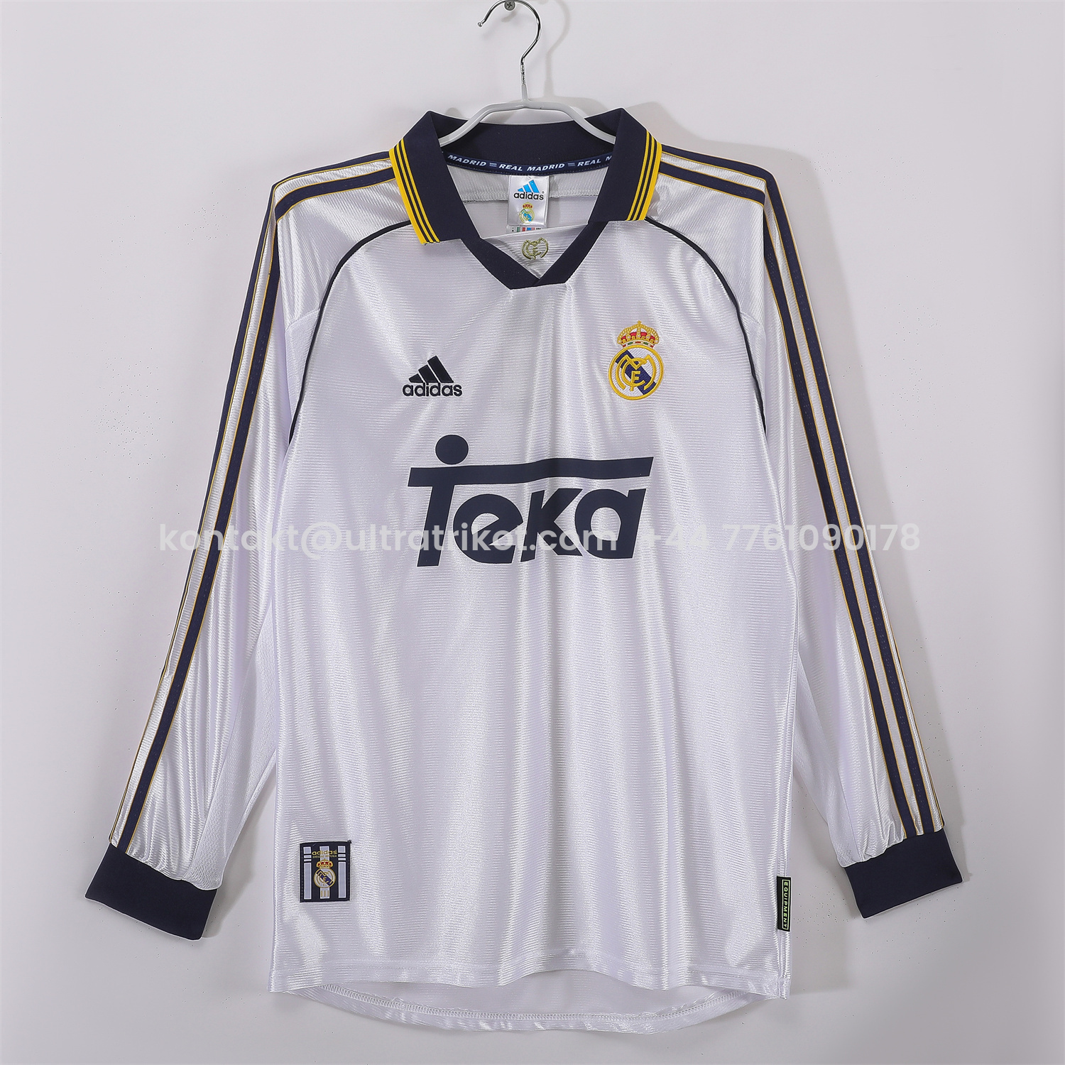 UltraTrikot-Retro Real Madrid 1998-00 Home Long Sleeves Jersey