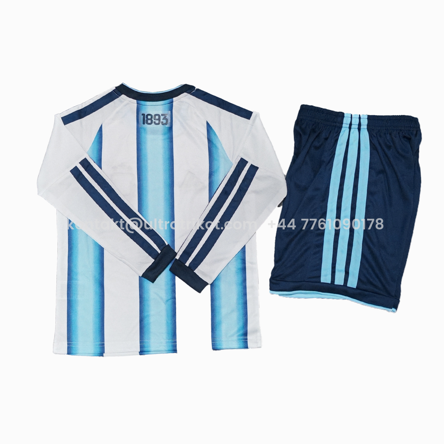 UltraTrikot-Argentina 2026 Home Long Sleeves Kids Kit - Without Chest Patch