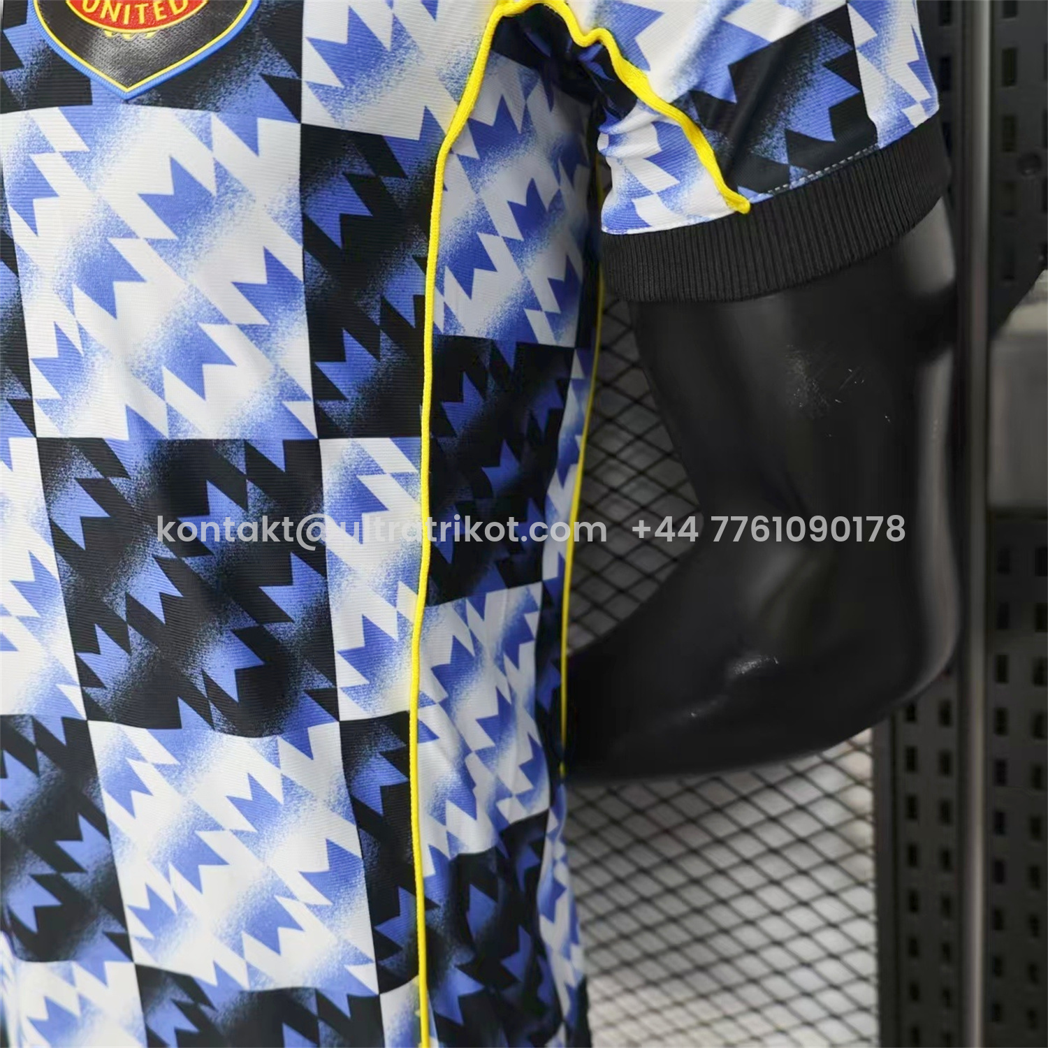 UltraTrikot-Manchester United 25-26 Blue And Black Checkerboard Special Jersey - Player Version