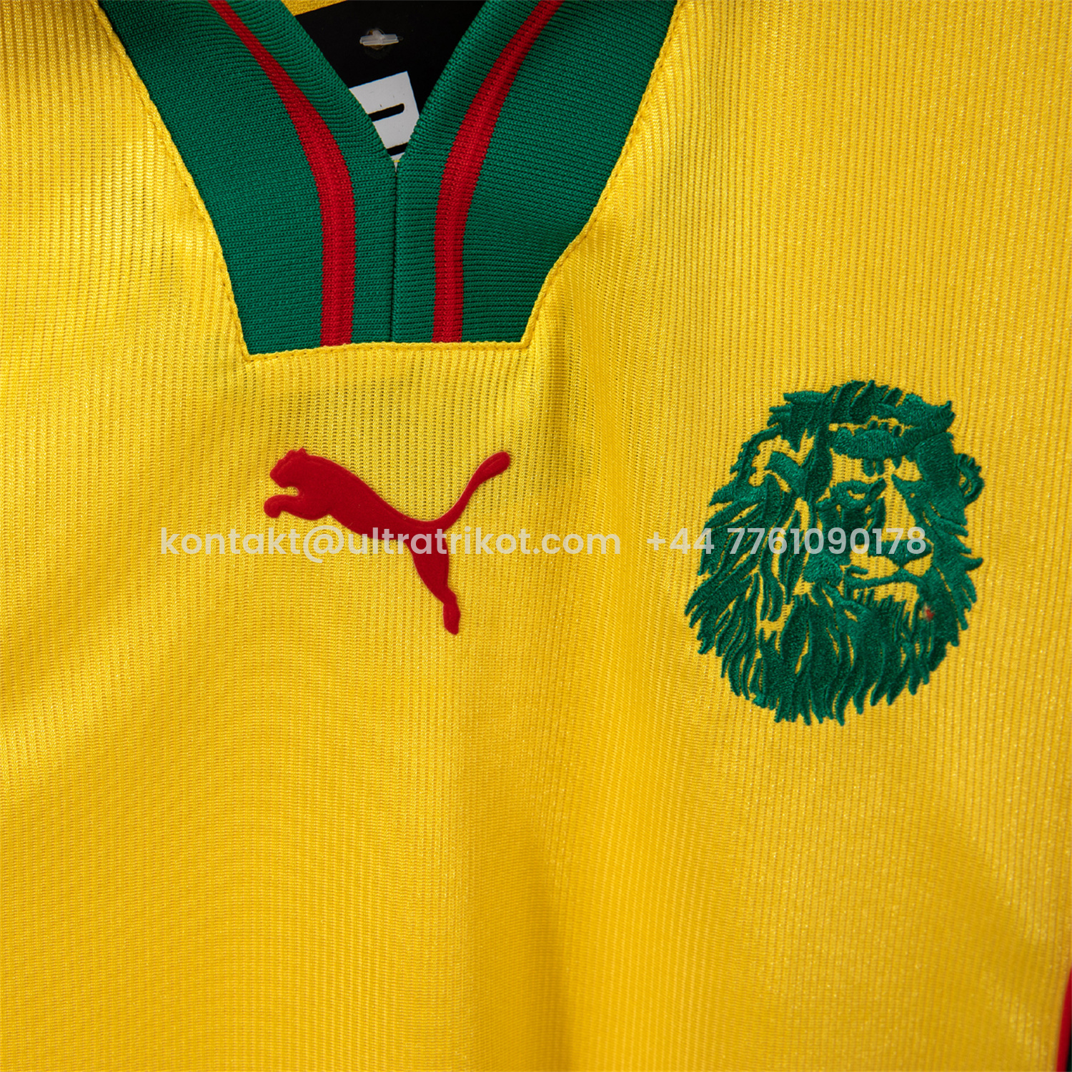 UltraTrikot-Retro Cameroon 1998-99 Away Yellow Jersey