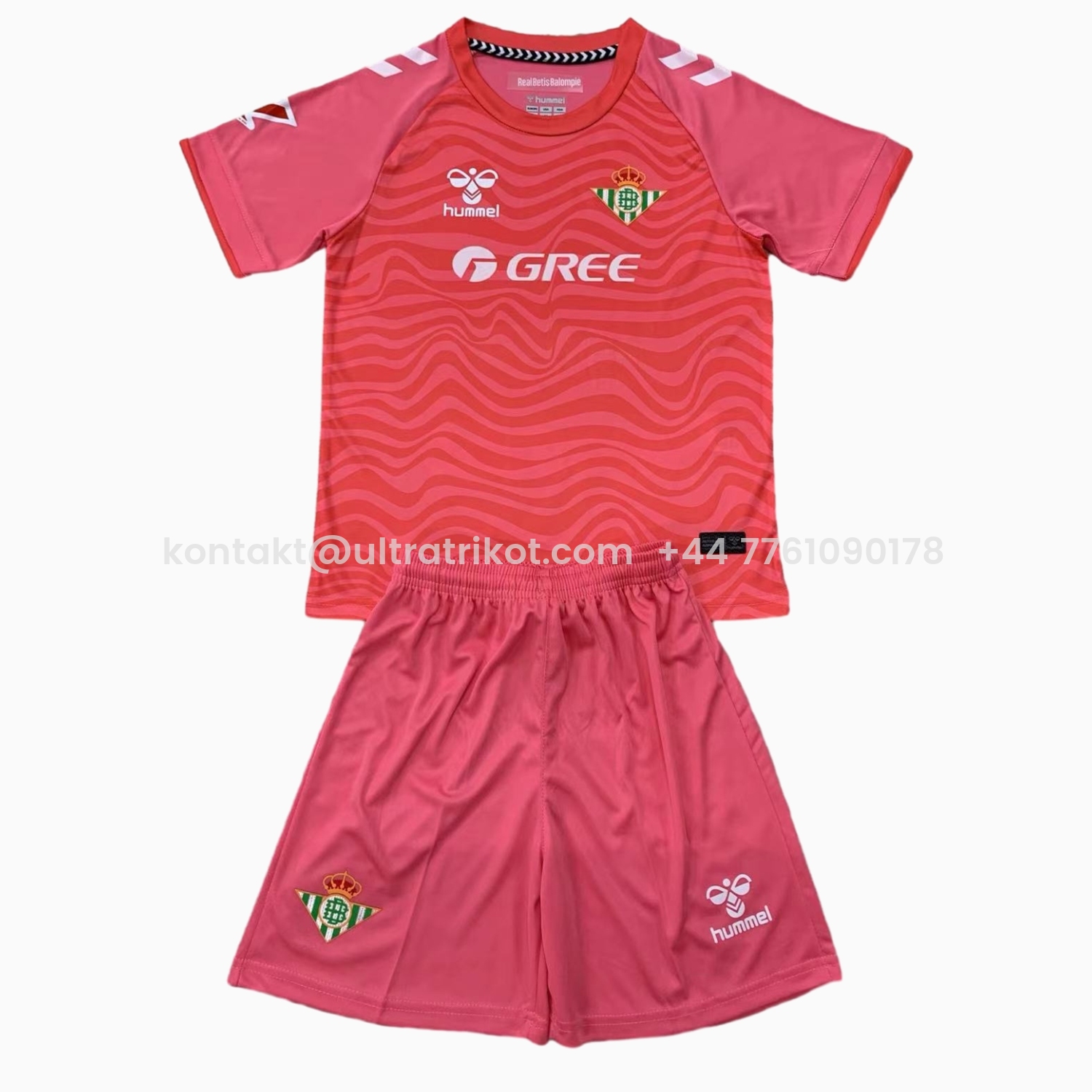 UltraTrikot-Real Betis 24-25 Pink Goalkeeper Men's Adult Jersey Set - Fans Version