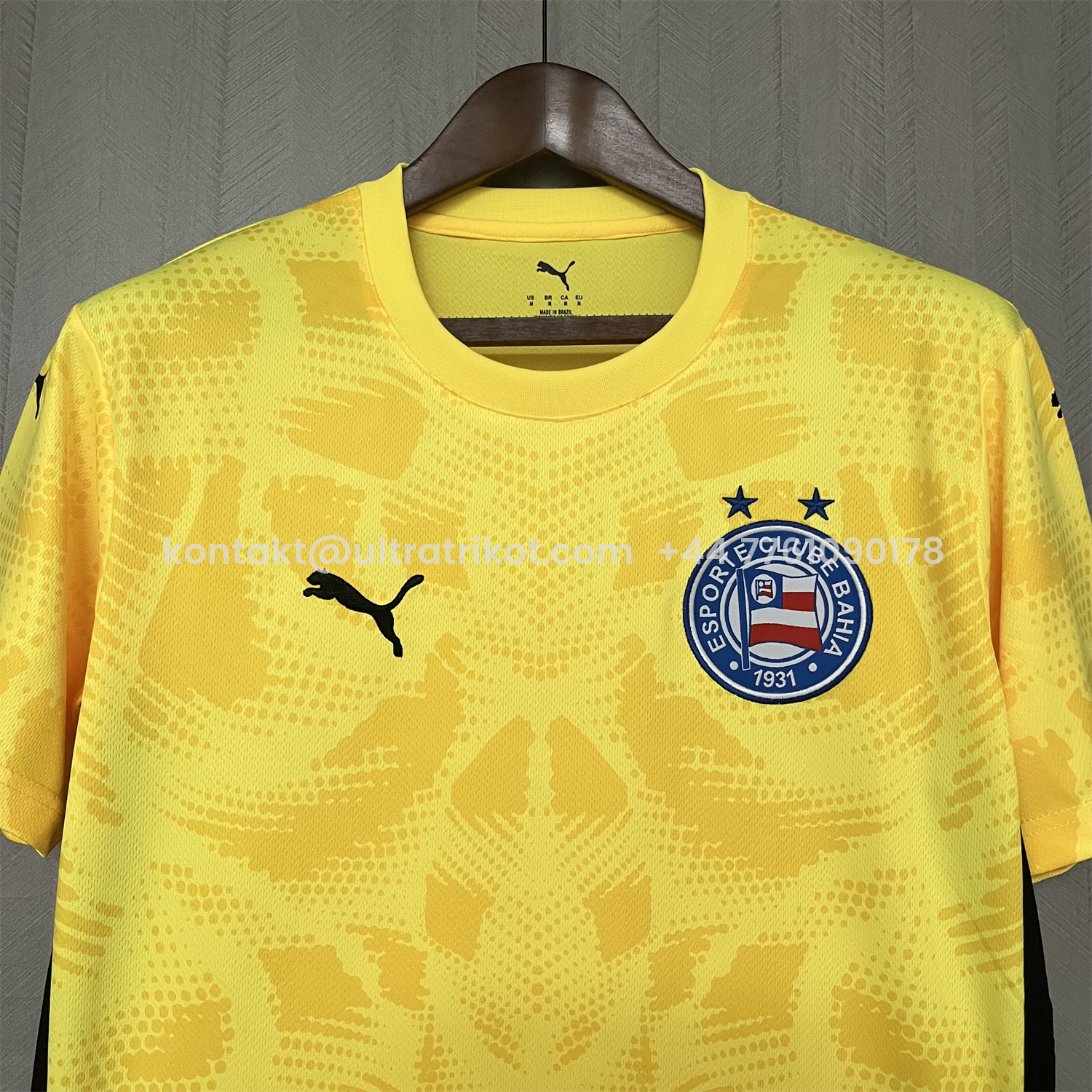 UltraTrikot-Bahia 25-26 Goalkeeper Yellow Jersey - Fans Version