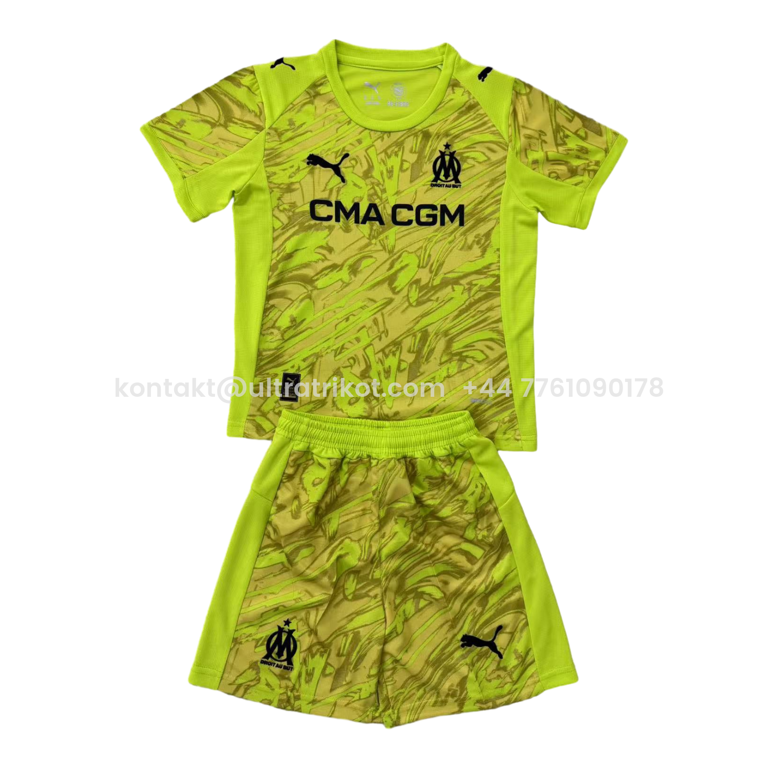 UltraTrikot-Marseille 25-26 Green Goalkeeper Men's Adult Jersey Set - Fans Version