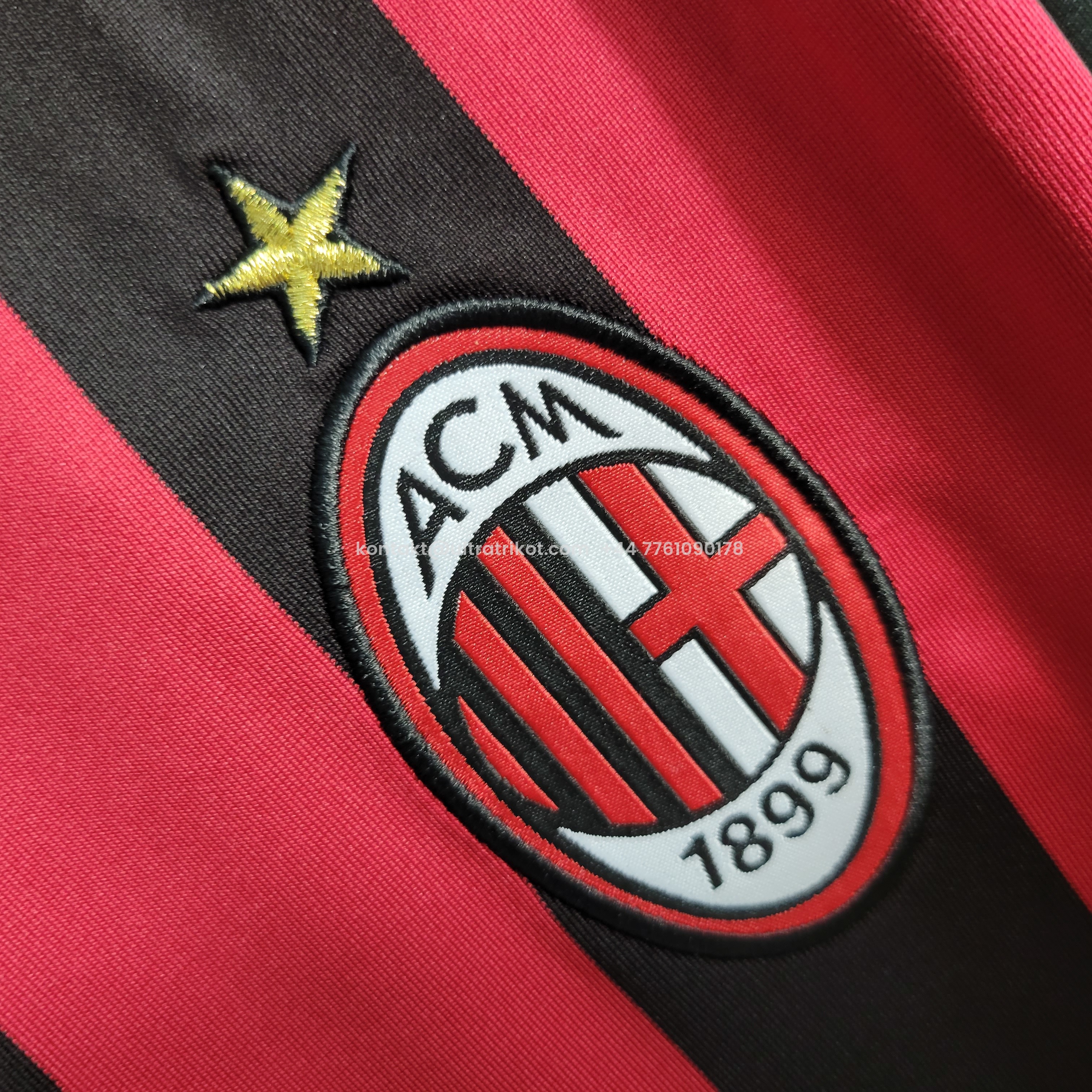 UltraTrikot-Retro AC Milan 2009-10 Home Stadium Long Sleeve Jersey