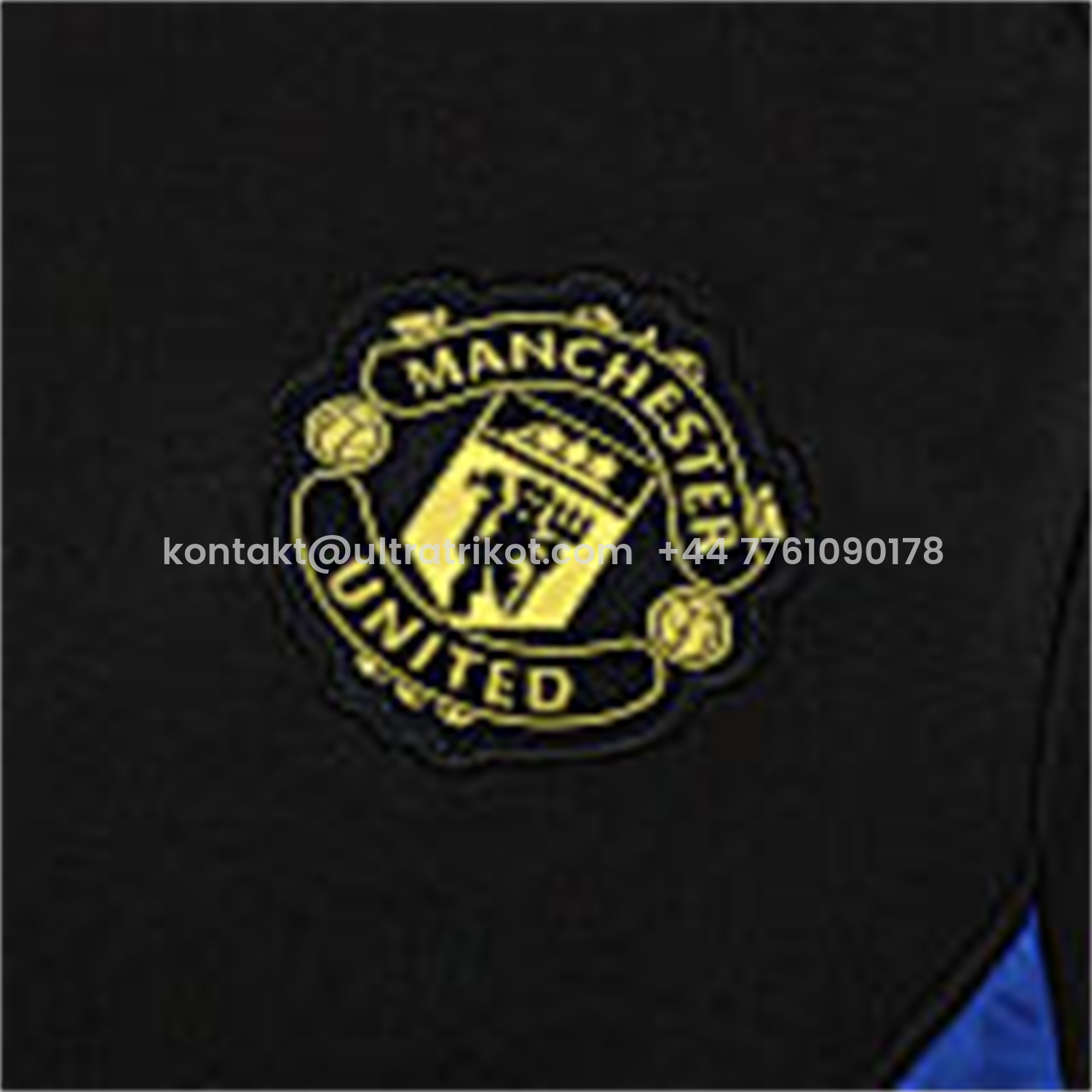 UltraTrikot-Manchester United 25-26 Short-Sleeve Training Set - Yellow Lines Black Top & Black Shorts
