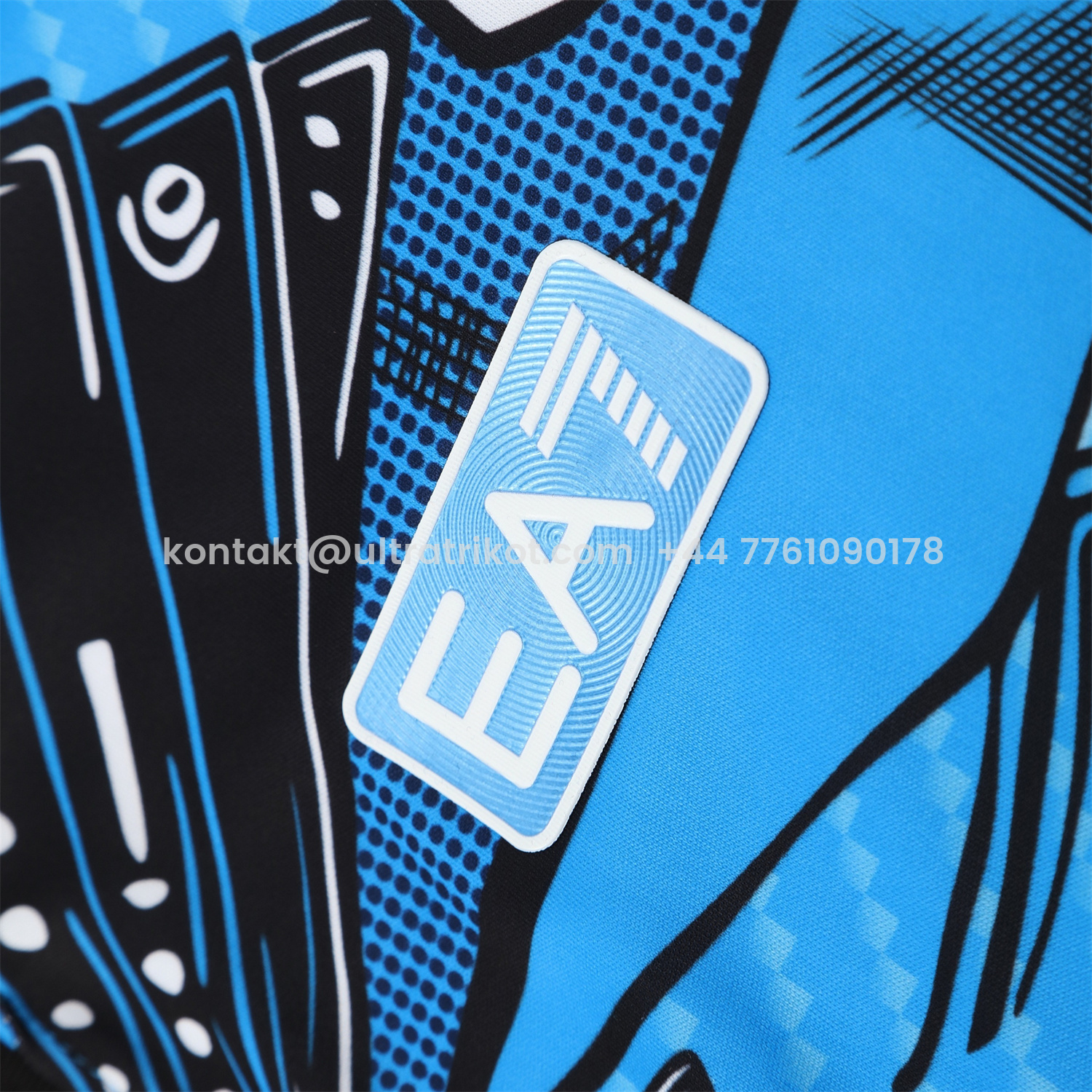 UltraTrikot-Napoli 25-26 Vest Training Set - Blue Mecha Vest & Black Shorts