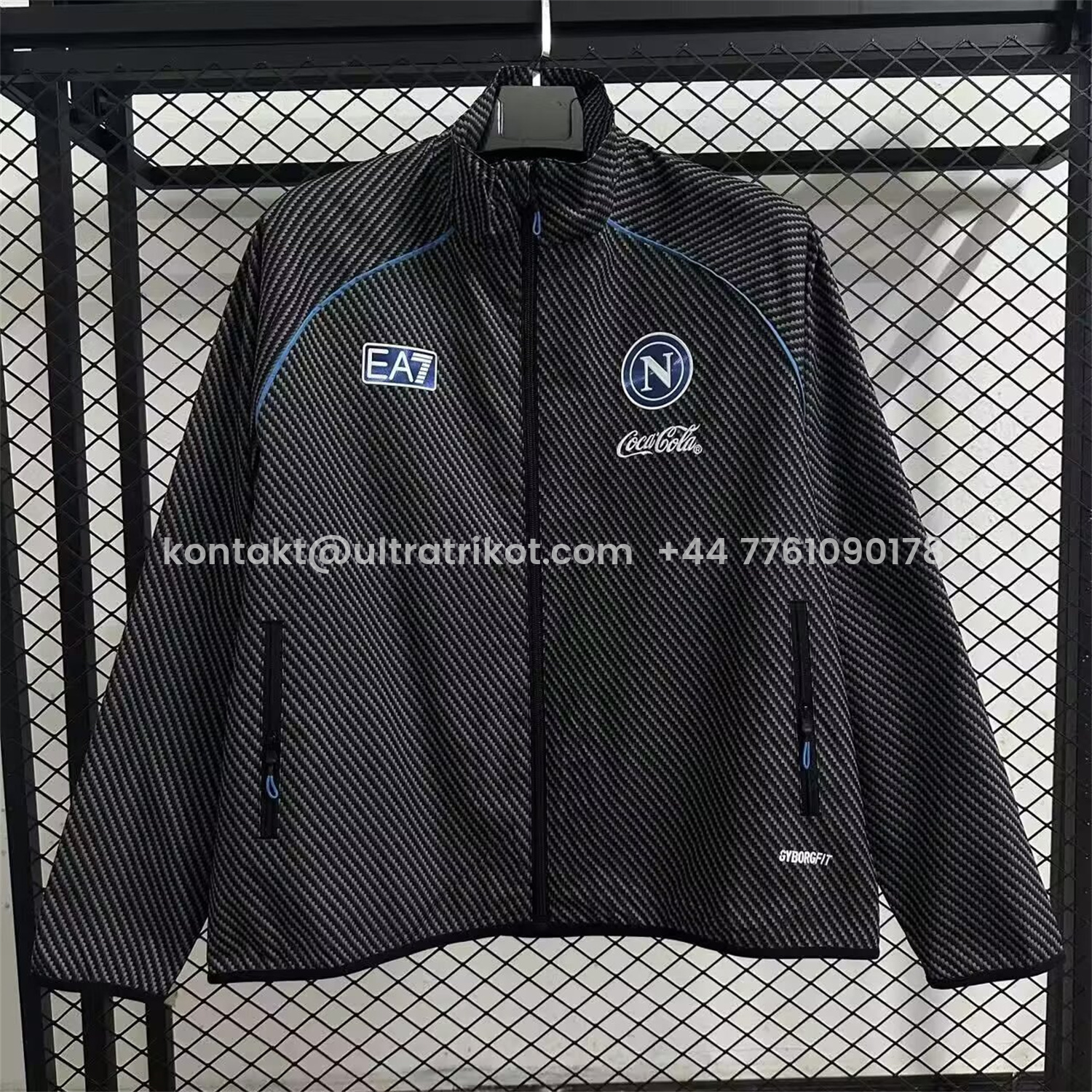 UltraTrikot-Napoli 25-26 Windbreaker Jacket - Black