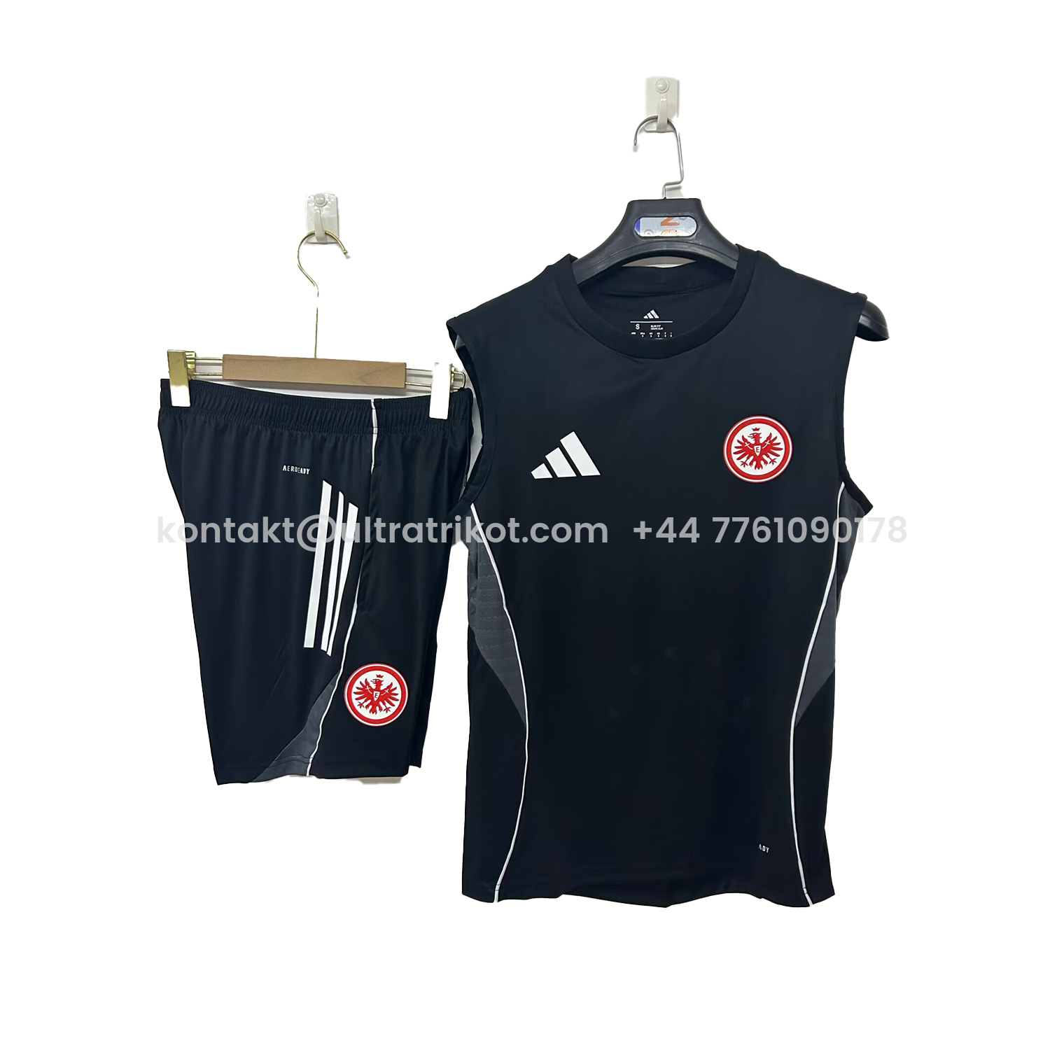 UltraTrikot-Frankfurt 25-26 Vest Training Set - Black Vest & Black Short
