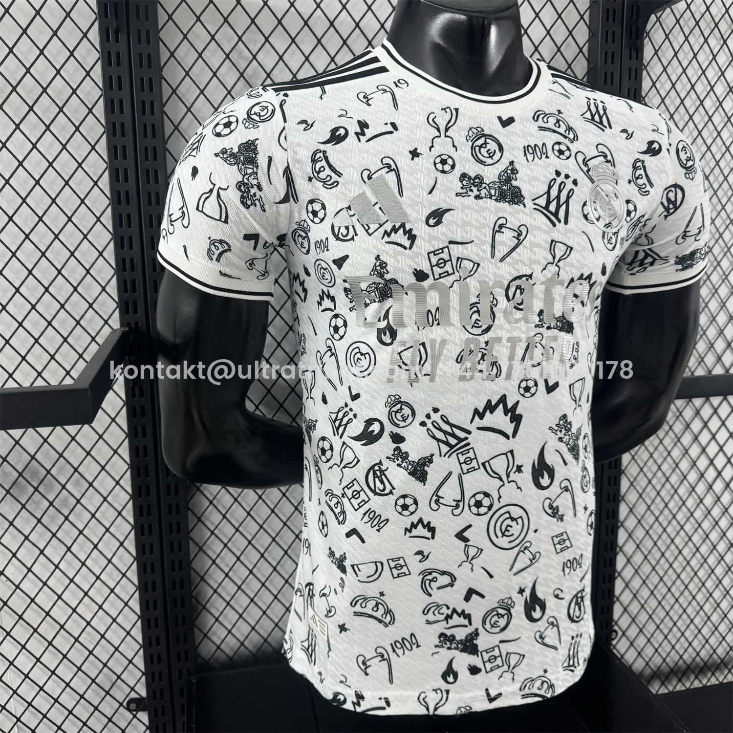 UltraTrikot-Real Madrid 25-26 White Special Jersey with Black Emoji Icons - Player Version