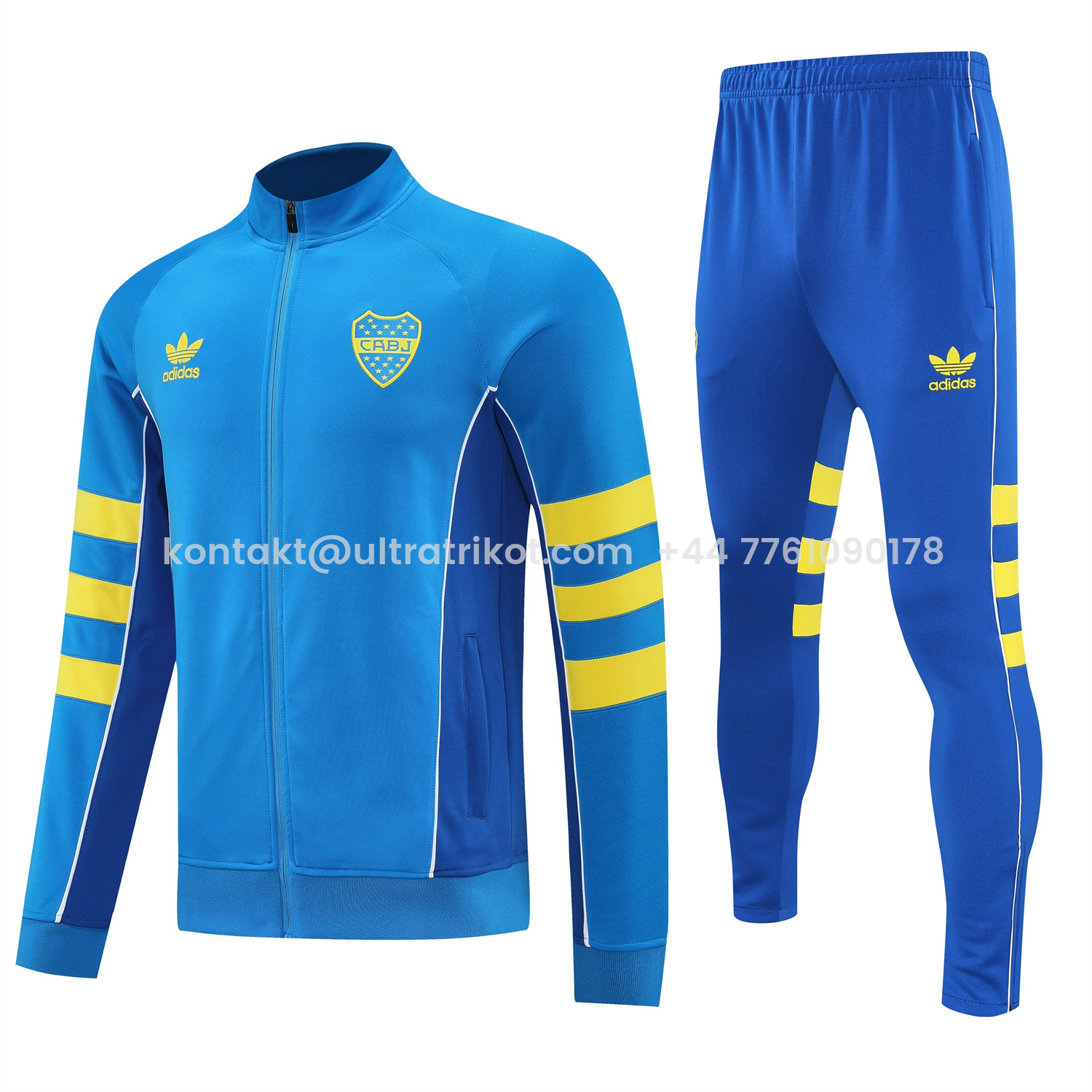 UltraTrikot-Boca Juniors 25-26 Jacket Training Tracksuit - Light Blue Jackets & Blue Pants