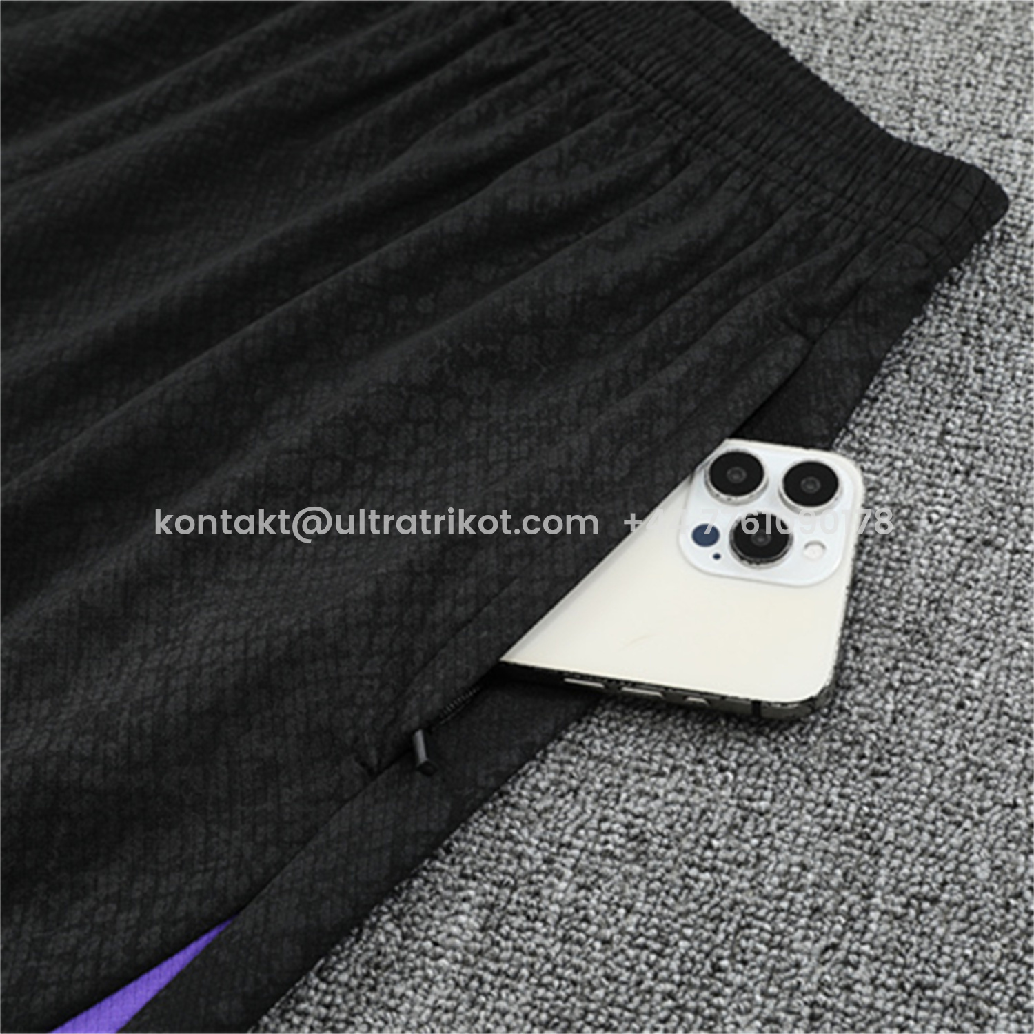 UltraTrikot-Barcelona 25-26 X KB Short-Sleeve Training Set - Black Blue Top & Black Shorts