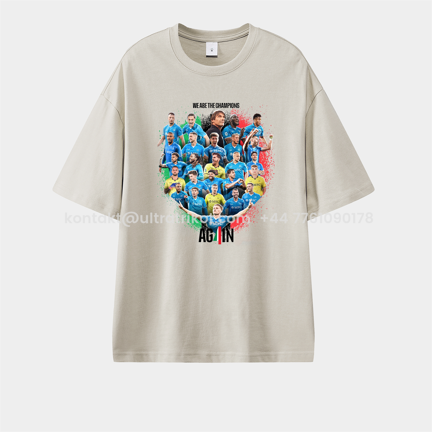 UltraTrikot-Napoli AG4IN 2025 We Are The Campion Unisex Pure Cotton T-shirt