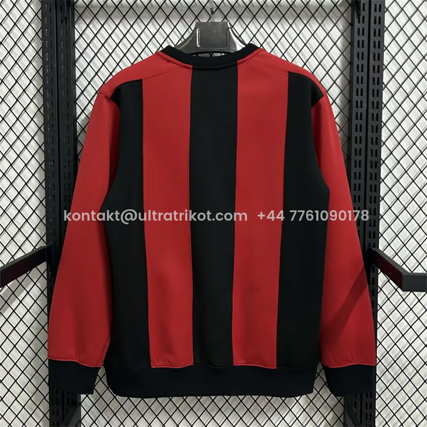 UltraTrikot-AC Milan Red Black Stripes Unisex Pullover Hoodieullover Hoodie