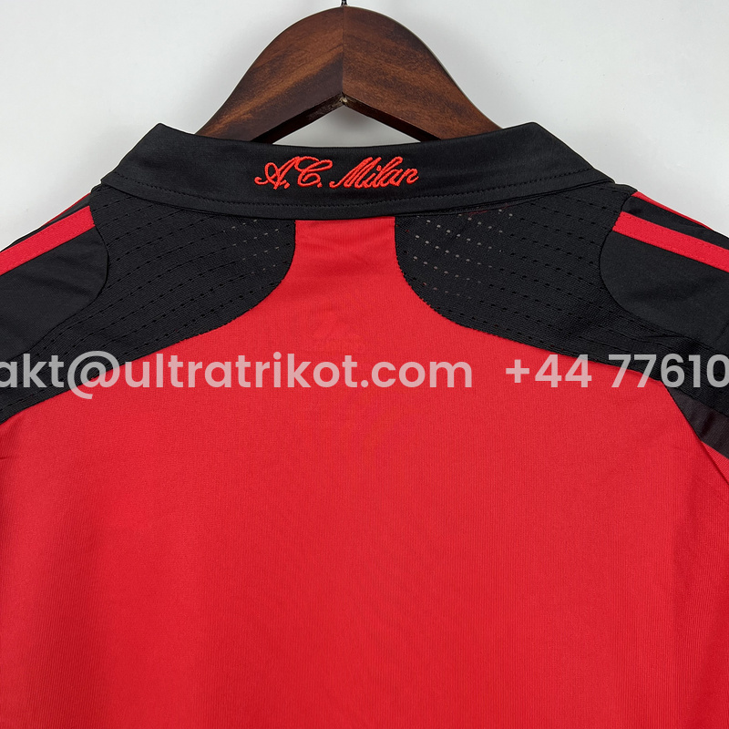 UltraTrikot-Retro AC Milan 2007-08 Home Long Sleeve Jersey