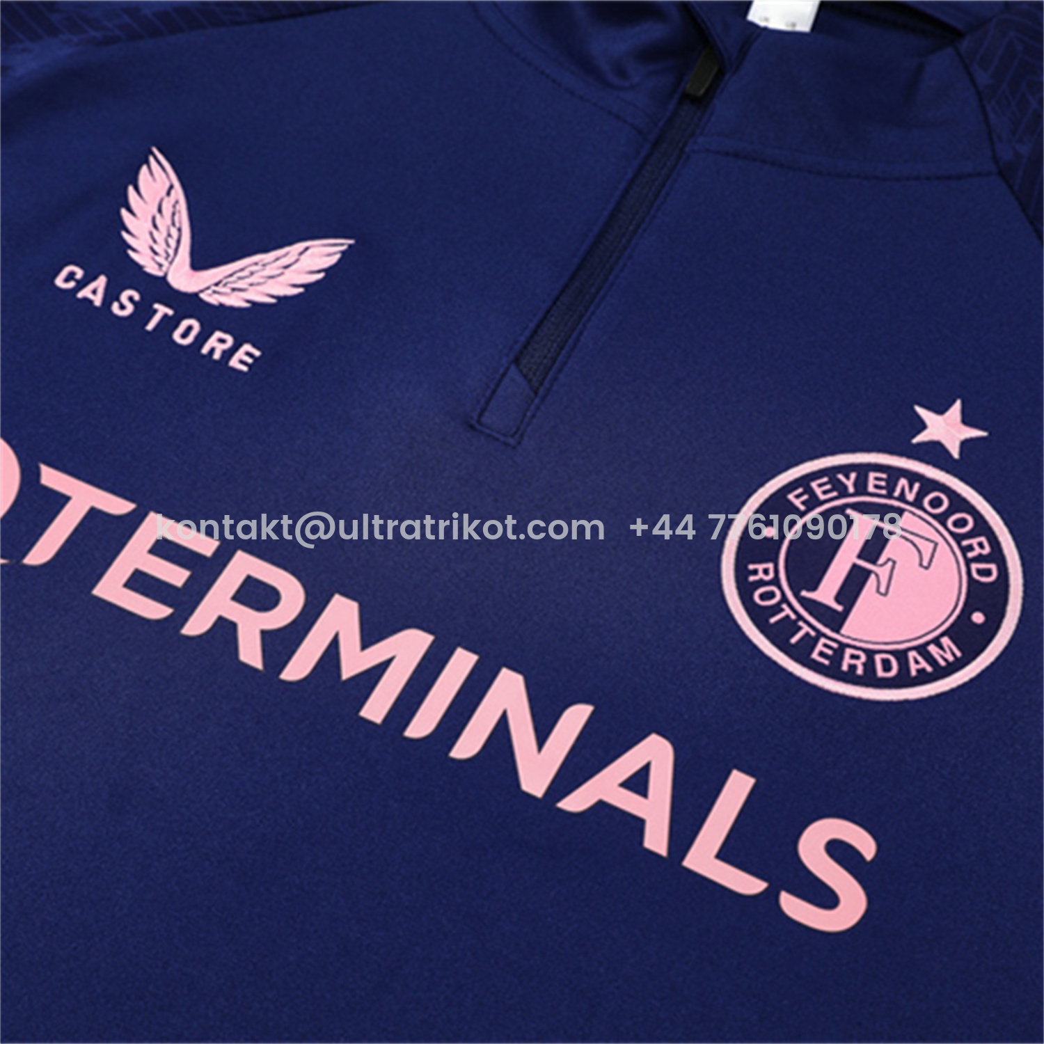 UltraTrikot-Feyenoord 25-26 Kids Long Sleeve Training Set - Royal Blue Top & Royal Blue Pants