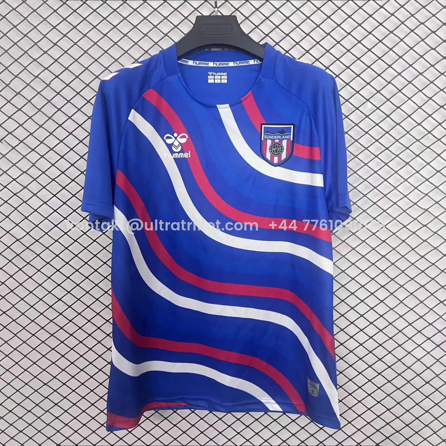UltraTrikot-Sunderland 25-26 Blue Pre-Match Training Jersey - Fans Version