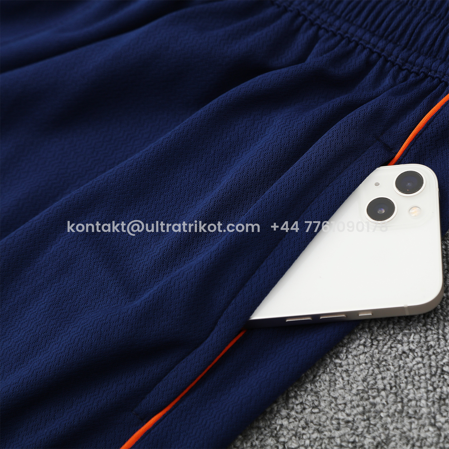 UltraTrikot-Marseille 25-26 Short-Sleeve Training Set - Blue Top & Blue Shorts