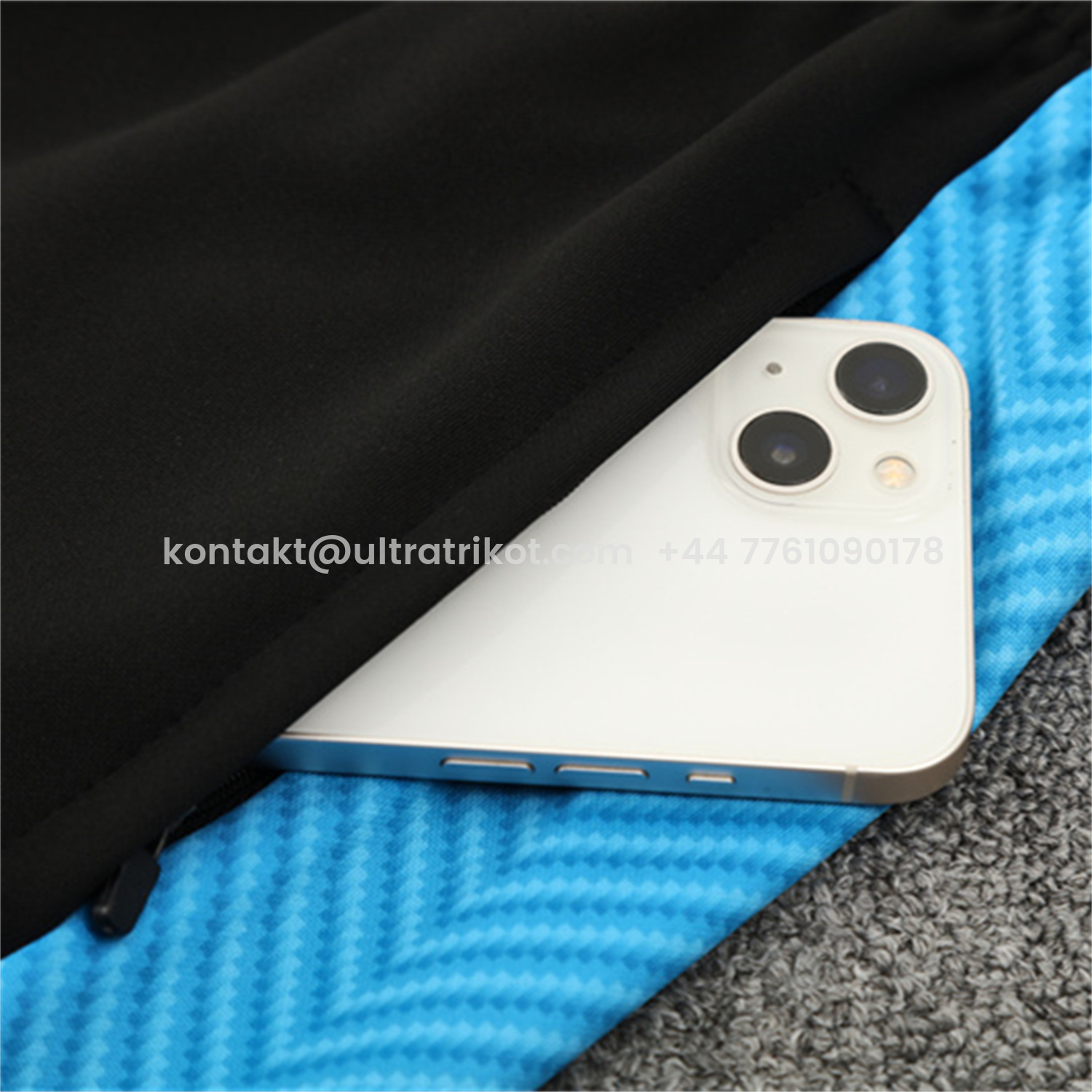 UltraTrikot-Napoli 25-26 Kids Long Sleeve Training Set - Blue Mecha Top & Black Pants