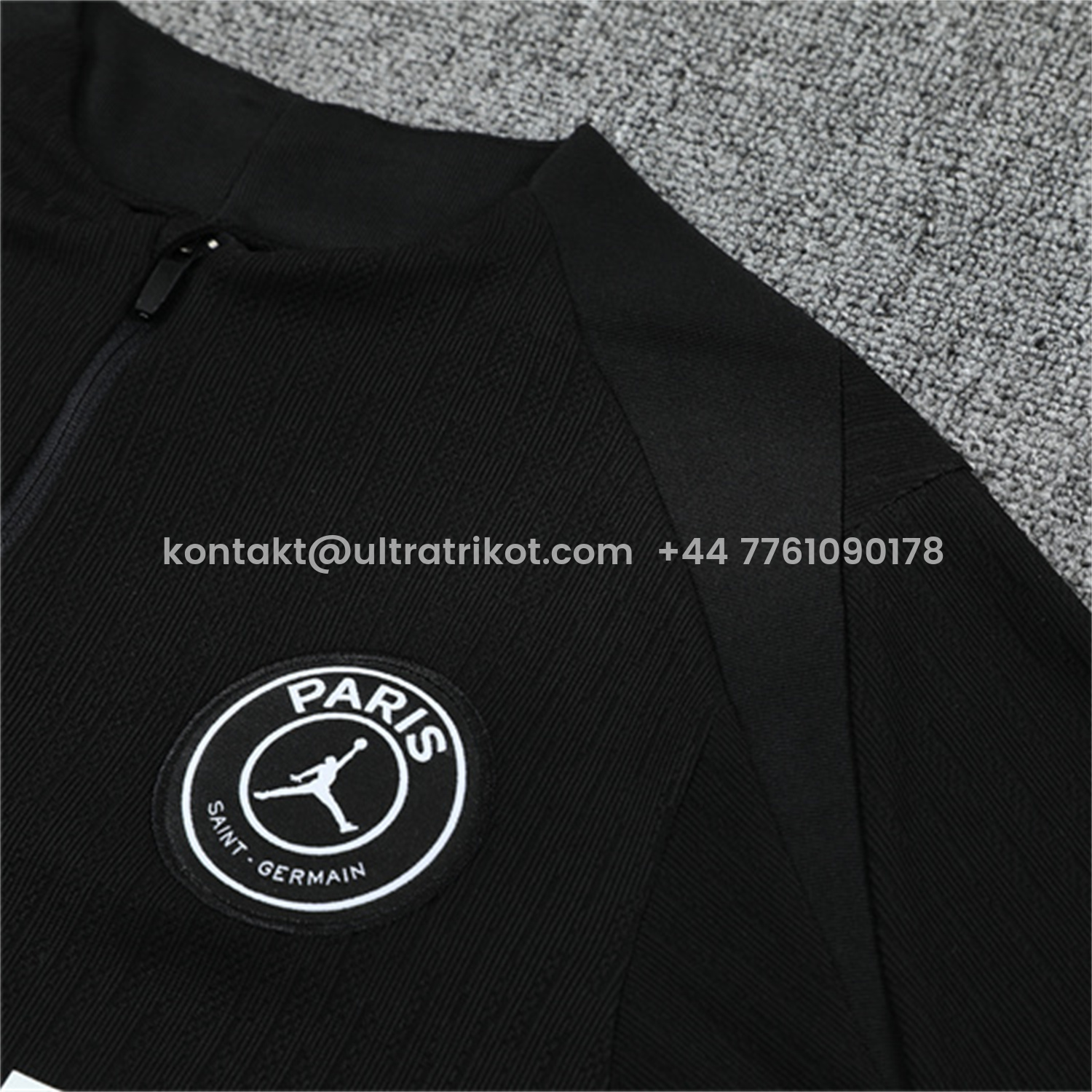 UltraTrikot-Paris Saint-Germain PSG 25-26 Jordan Long Sleeve Training Set - Pure Black Top & Pants