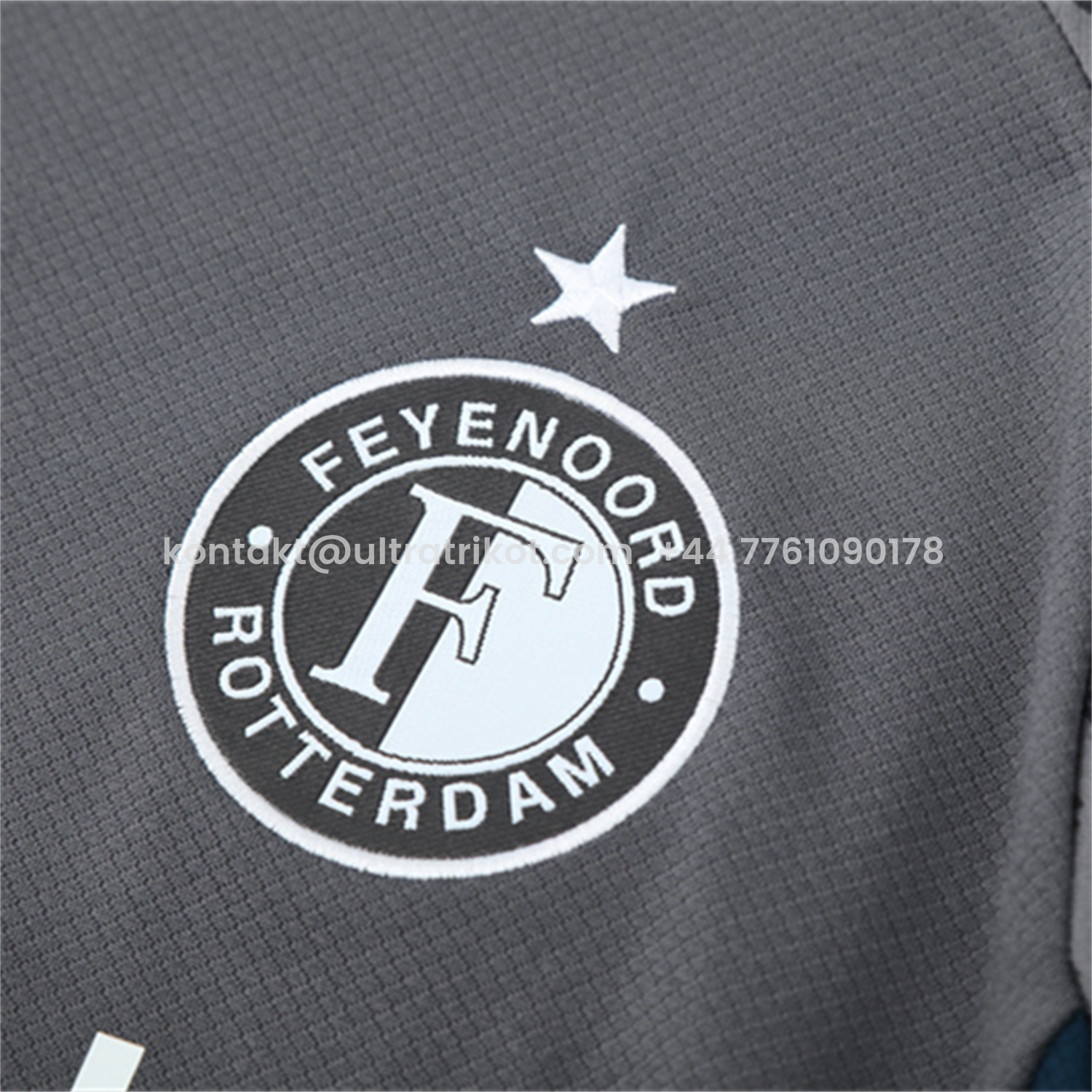 UltraTrikot-Feyenoord 25-26 Kids Short-Sleeve Training Set - Dark Gray Top & Dark Gray Shorts
