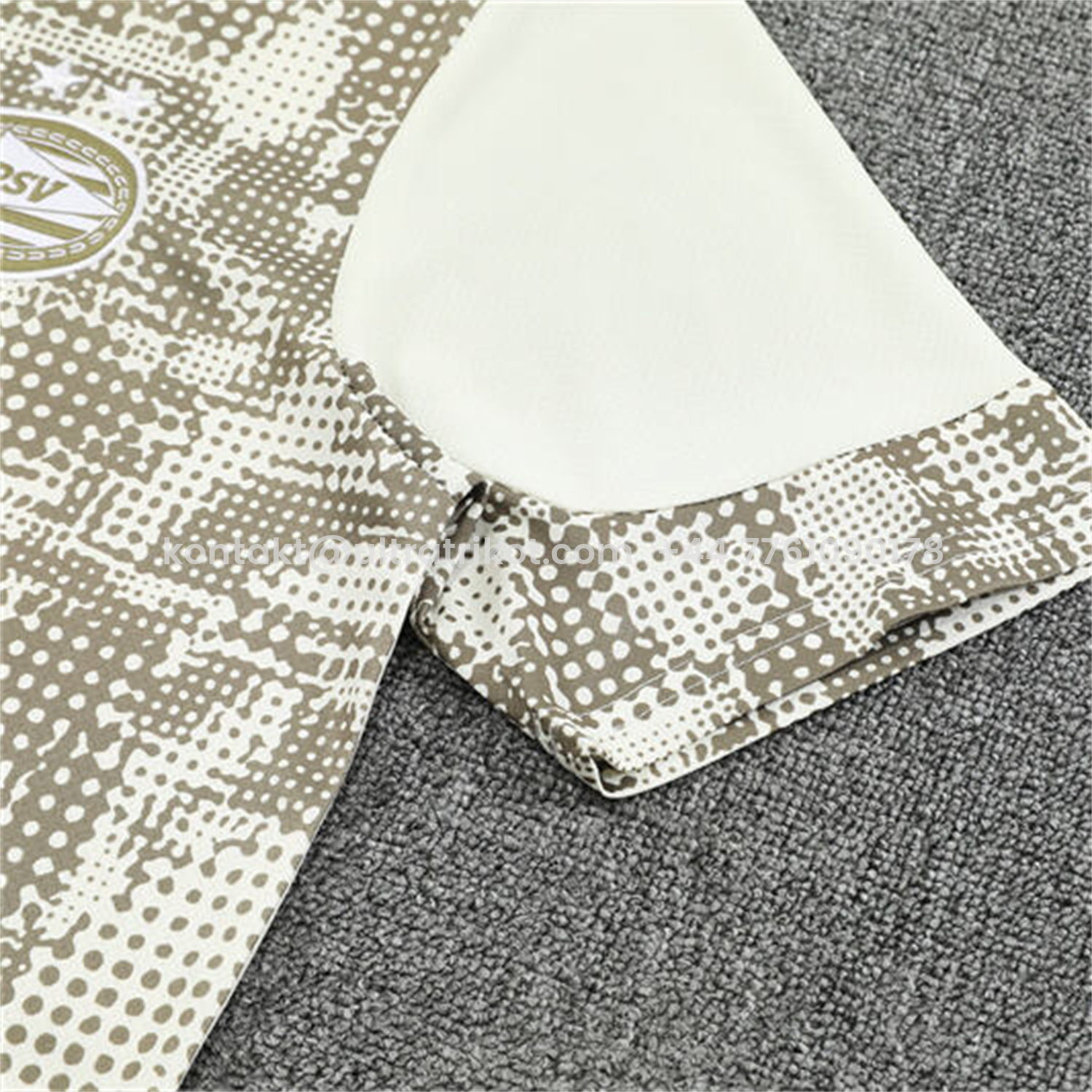 UltraTrikot-PSV Eindhoven 25-26 Kids Short-Sleeve Training Set - Khaki Top & Black Shorts