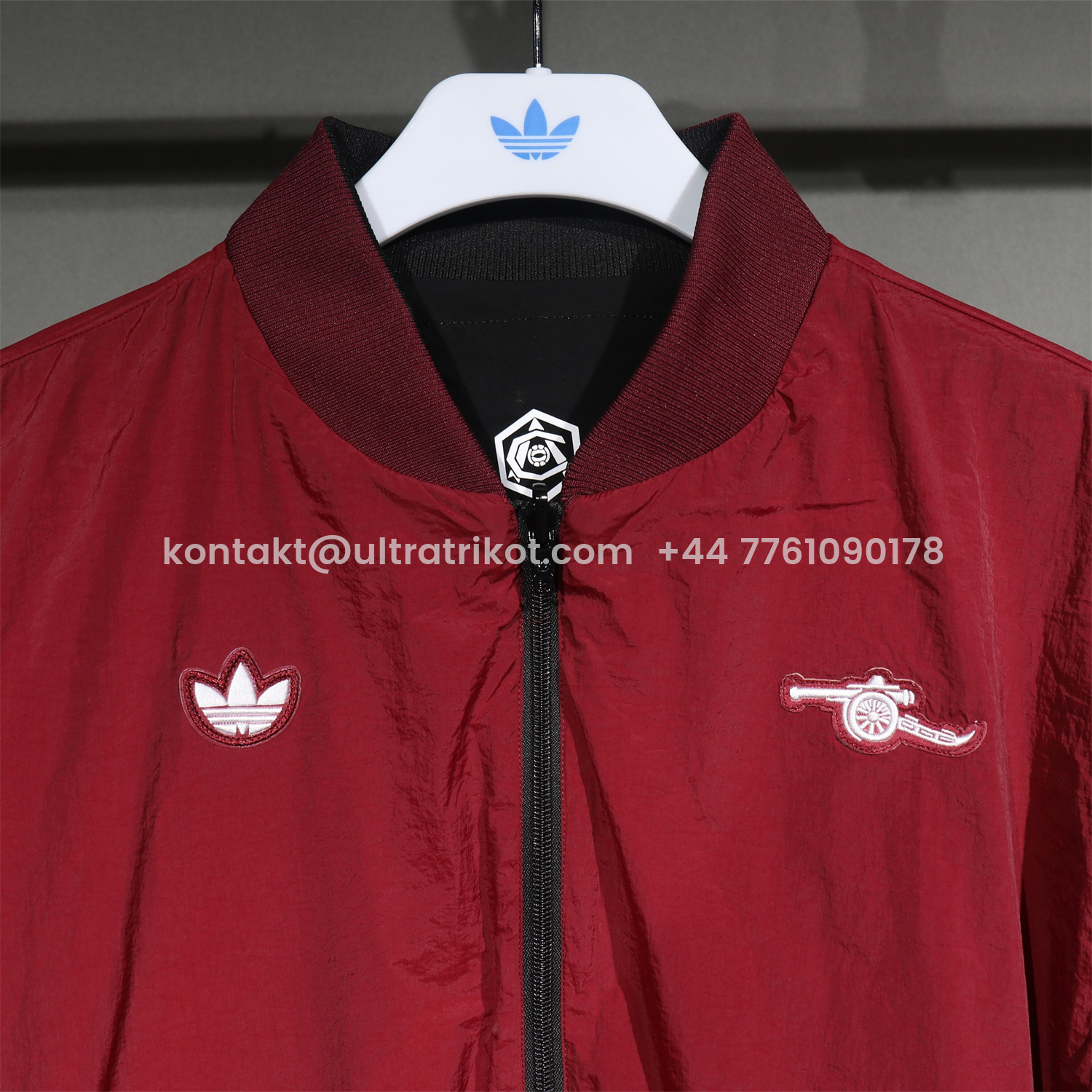 UltraTrikot-Arsenal 25-26 Double Sided Reversible Windbreaker - Black & Red