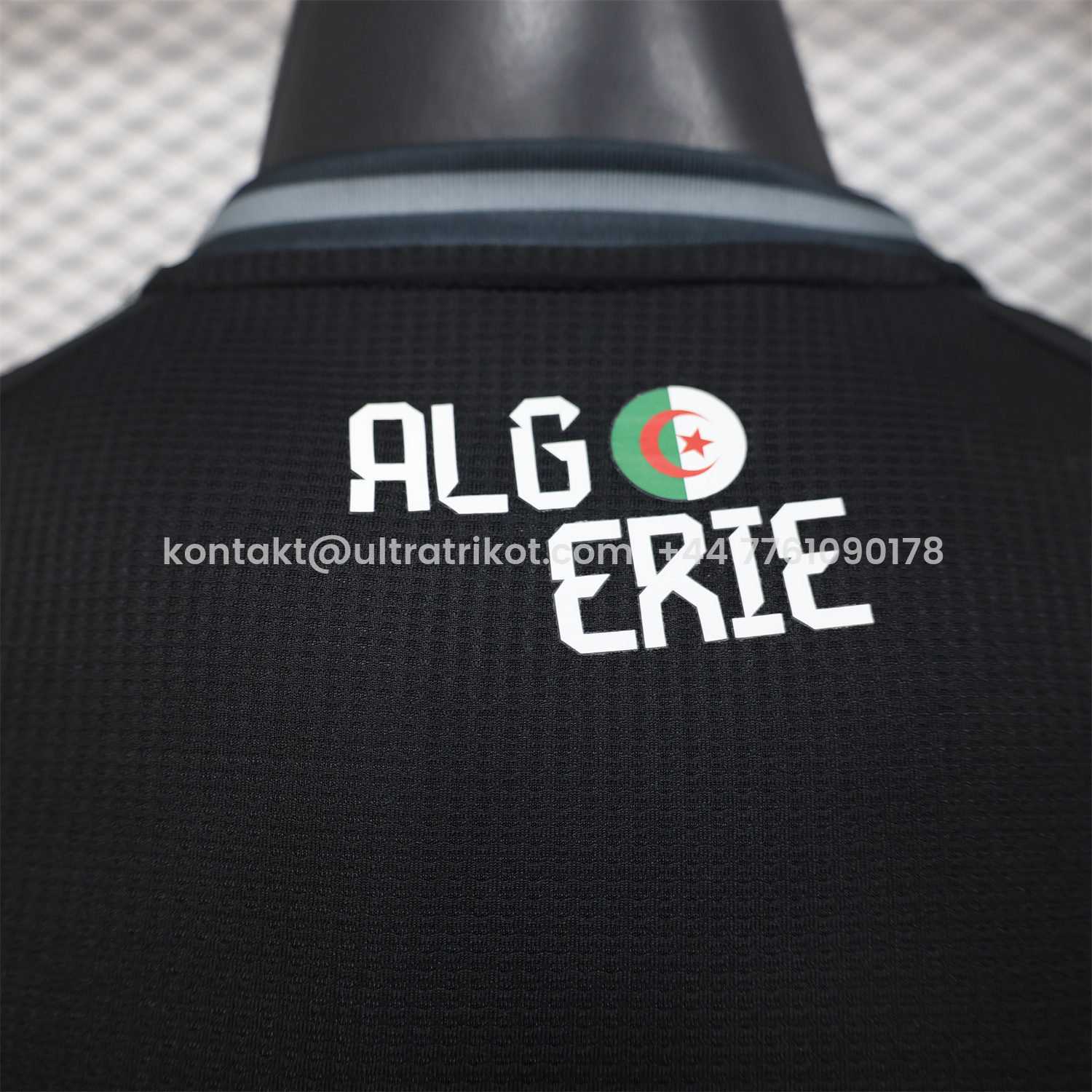 UltraTrikot-Algeria 25-26 Pure Black Jersey with Grey Block - Player Version