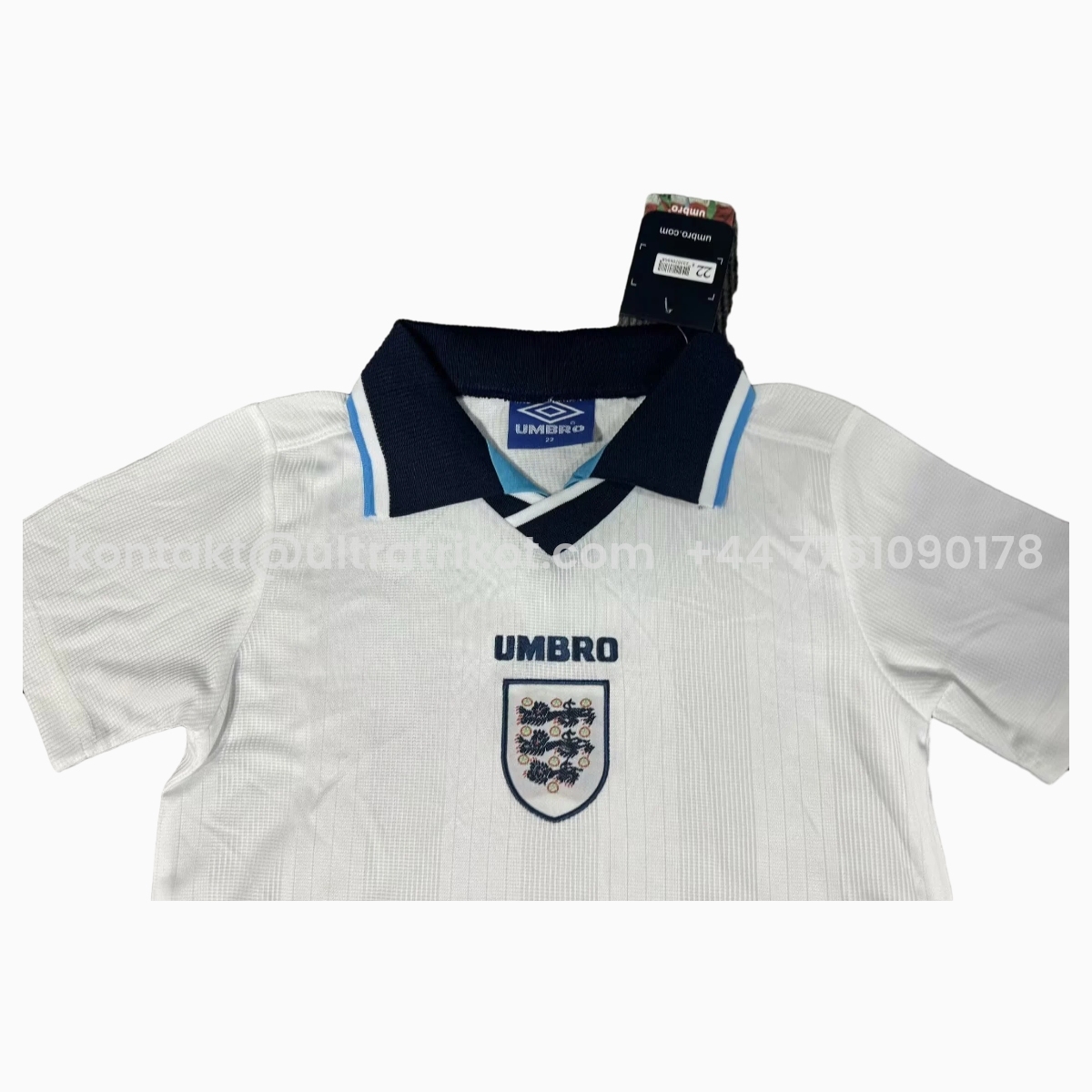UltraTrikot-Retro England 1996 Home Kids Kit