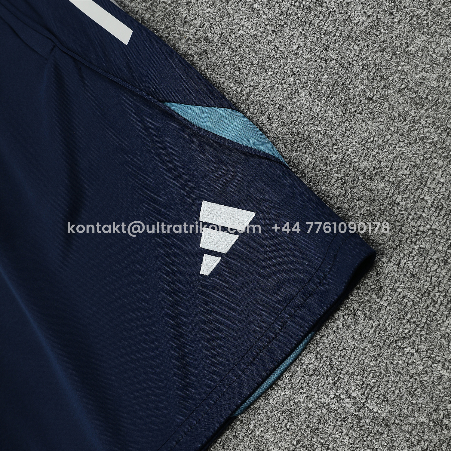 UltraTrikot-Arsenal 25-26 Vest Training Set - Deep Blue Vest and Shorts