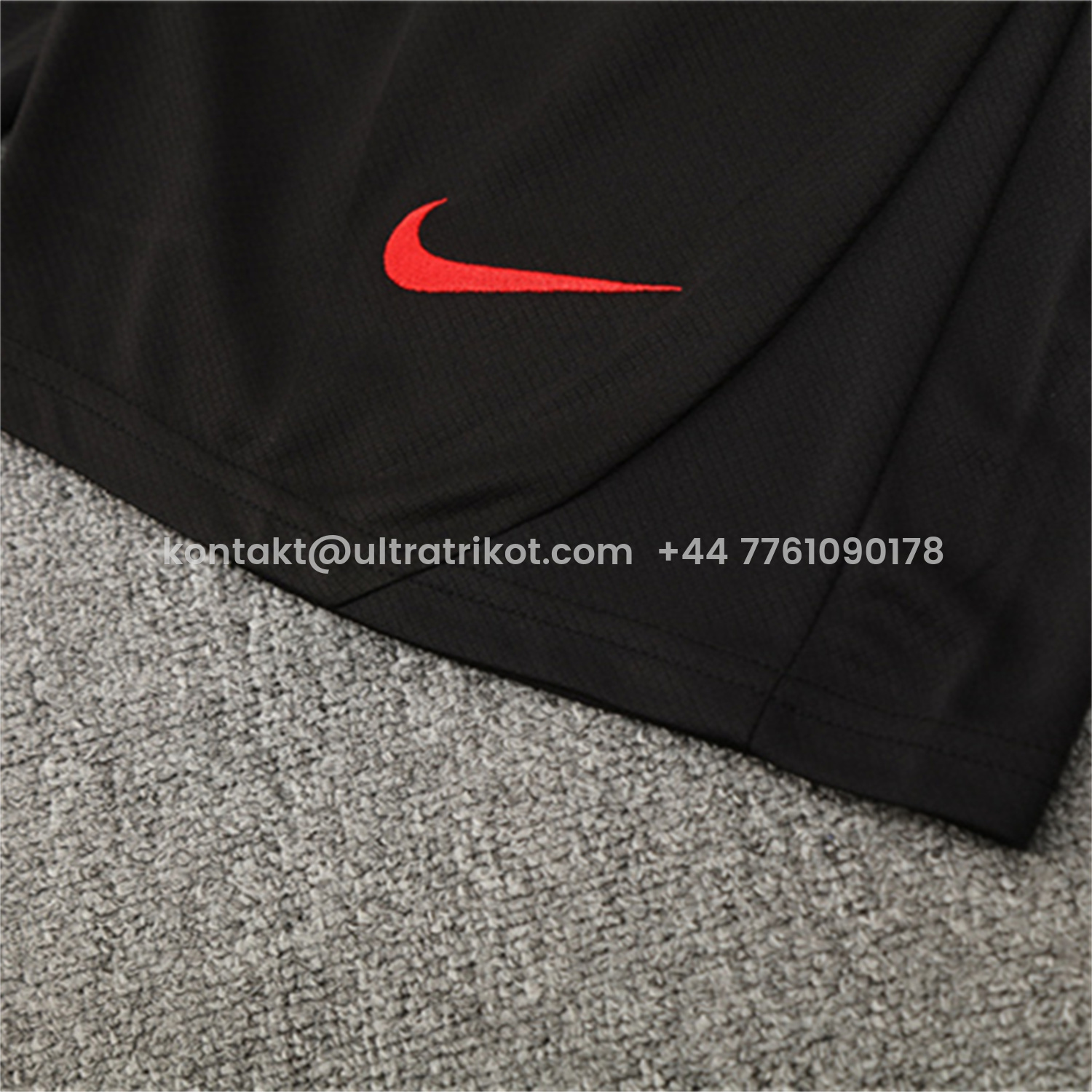 UltraTrikot-Paris Saint-Germain PSG 25-26 Kids Short-Sleeve Training Set - White Edge Black Top & Black Shorts