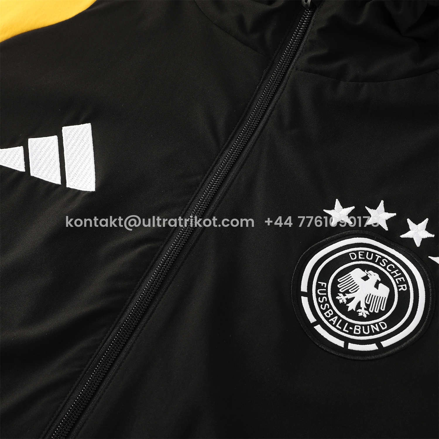 UltraTrikot-Germany 2026 Hooded Windbreaker Training Set - Black Red Top and Pants