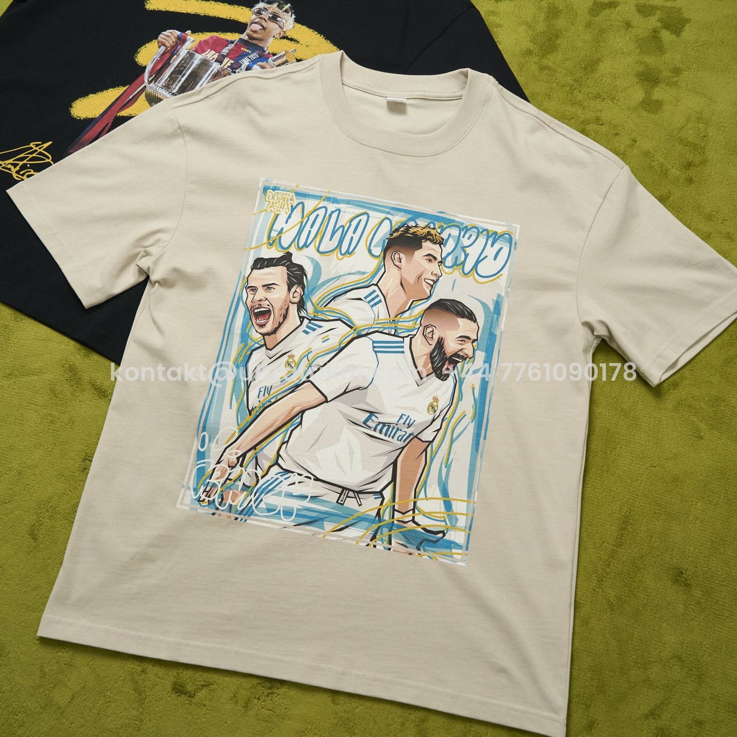 UltraTrikot-Real Madrid BBC Benzema Bale Cristiano Ronaldo Unisex Pure Cotton T-shirt