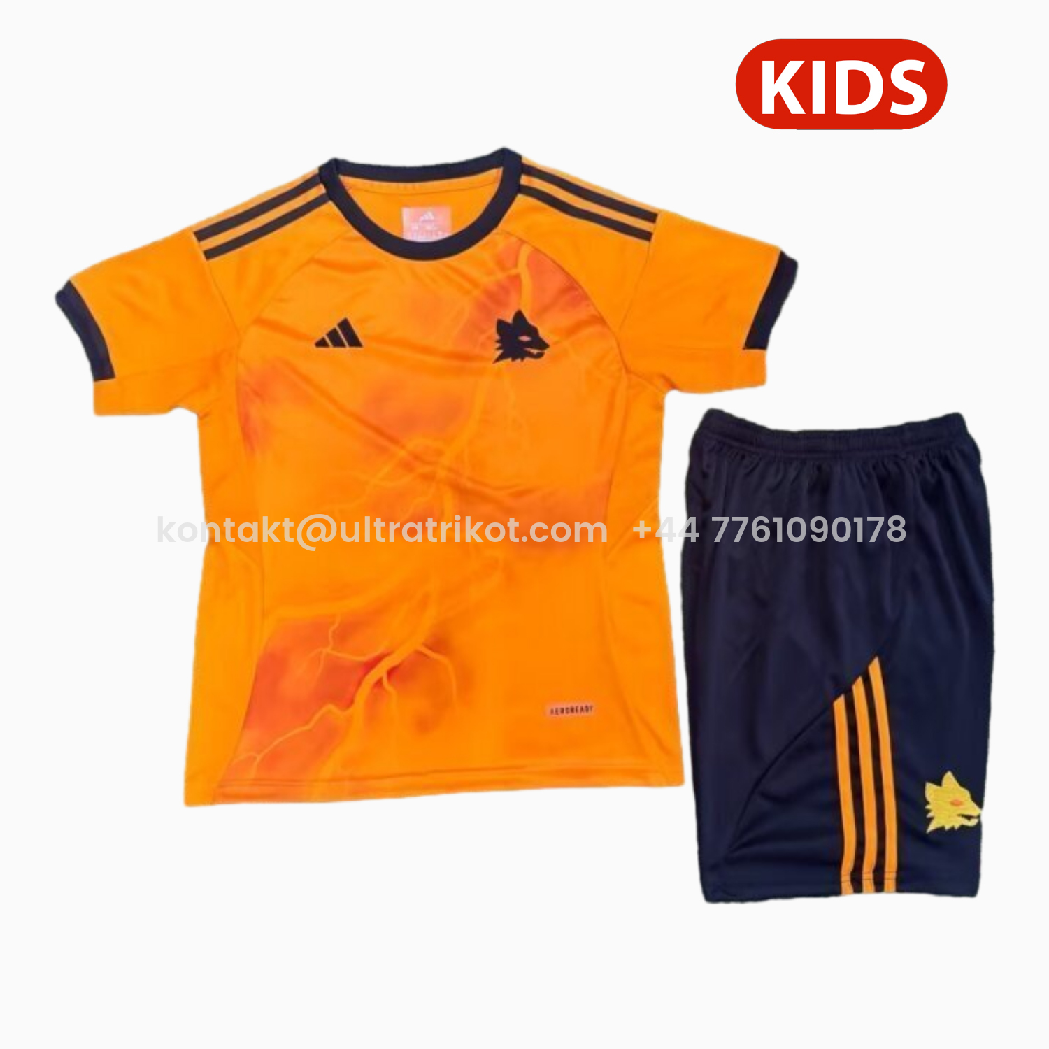 UltraTrikot-AS Roma 25-26 Away Unsponsored Kids Kit