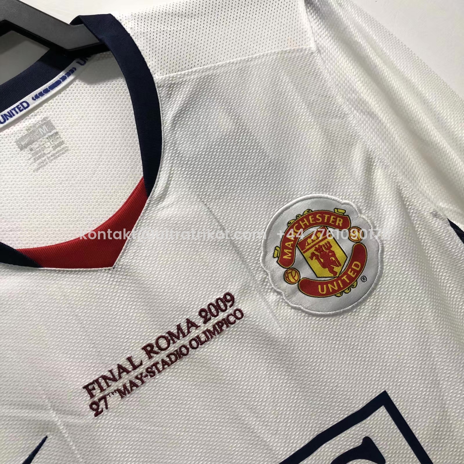 UltraTrikot-Retro Manchester United 08-09 Away Long Sleeve Jersey - Champions League Final Version