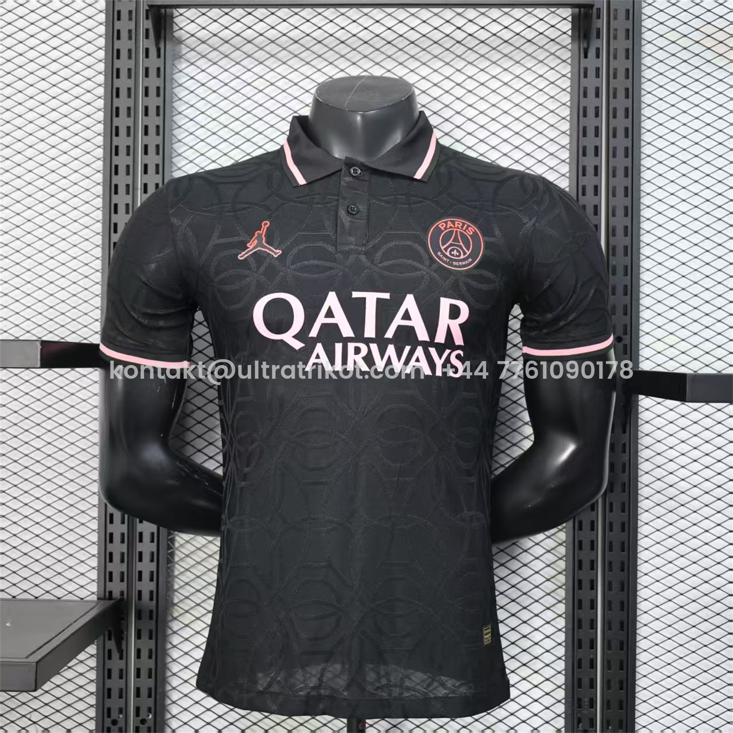 UltraTrikot-Paris Saint-Germain PSG 25-26 JD Black Special Jersey with Red Badge - Player Version