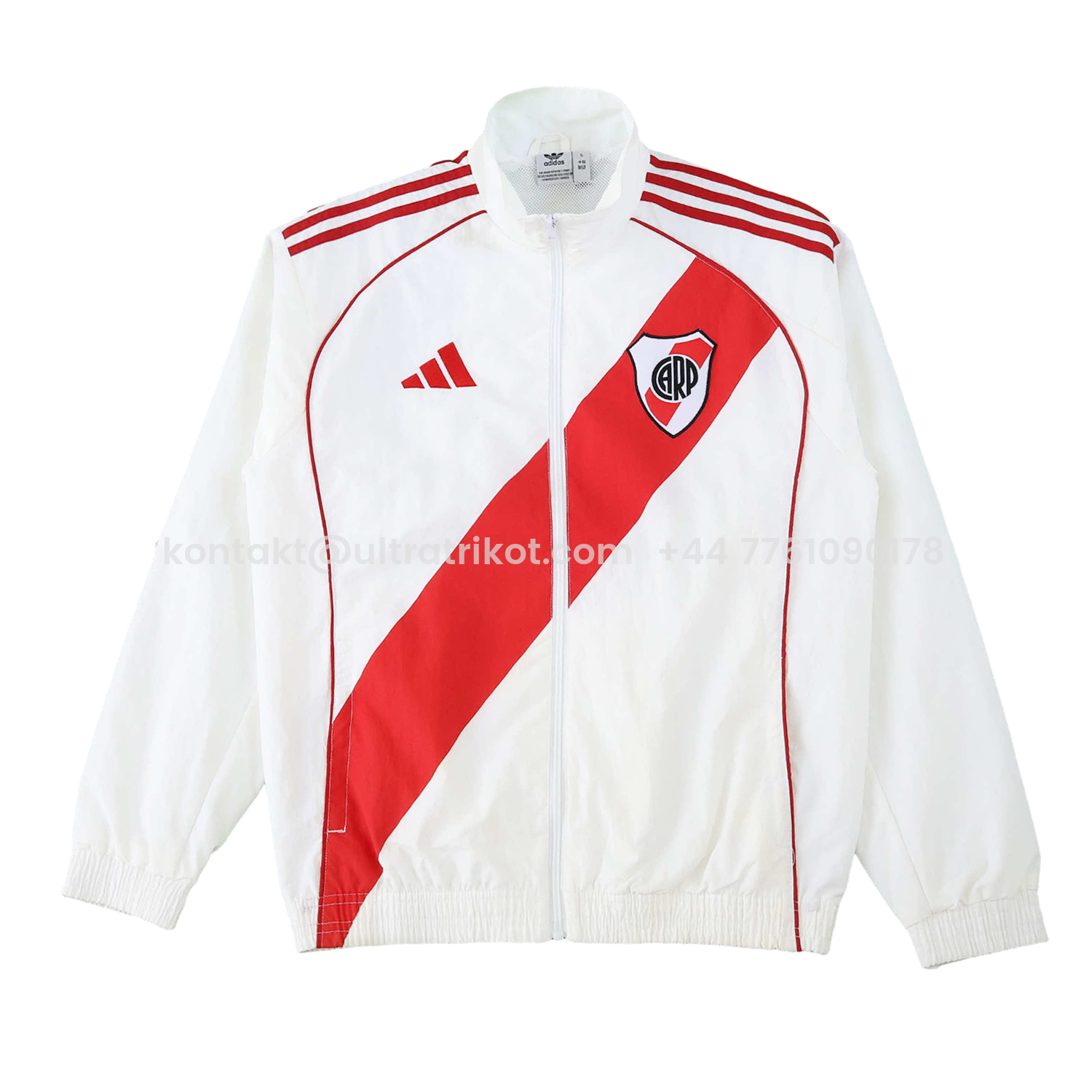 UltraTrikot-River Plate 25-26 Throwback Windbreaker Jacket - White