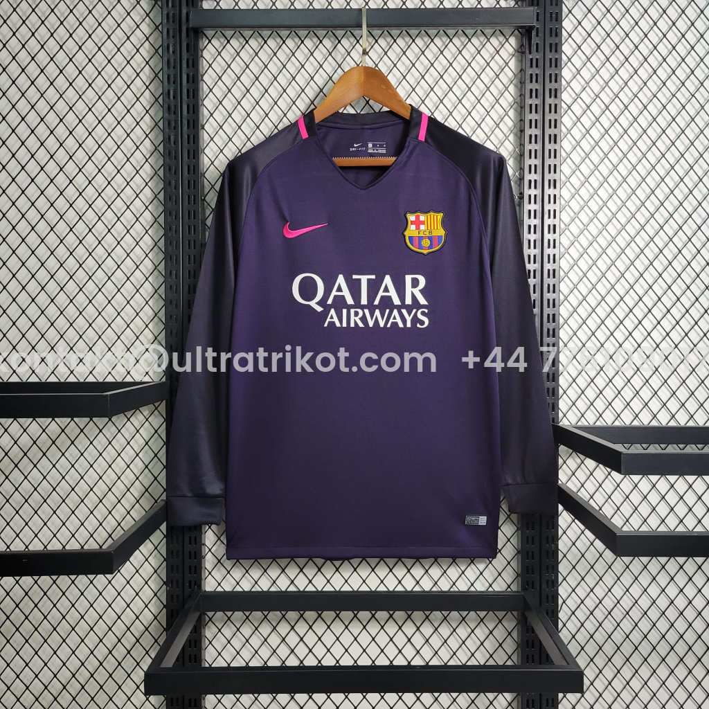 UltraTrikot-Retro Barcelona 16-17 Away Stadium Long Sleeve Jersey