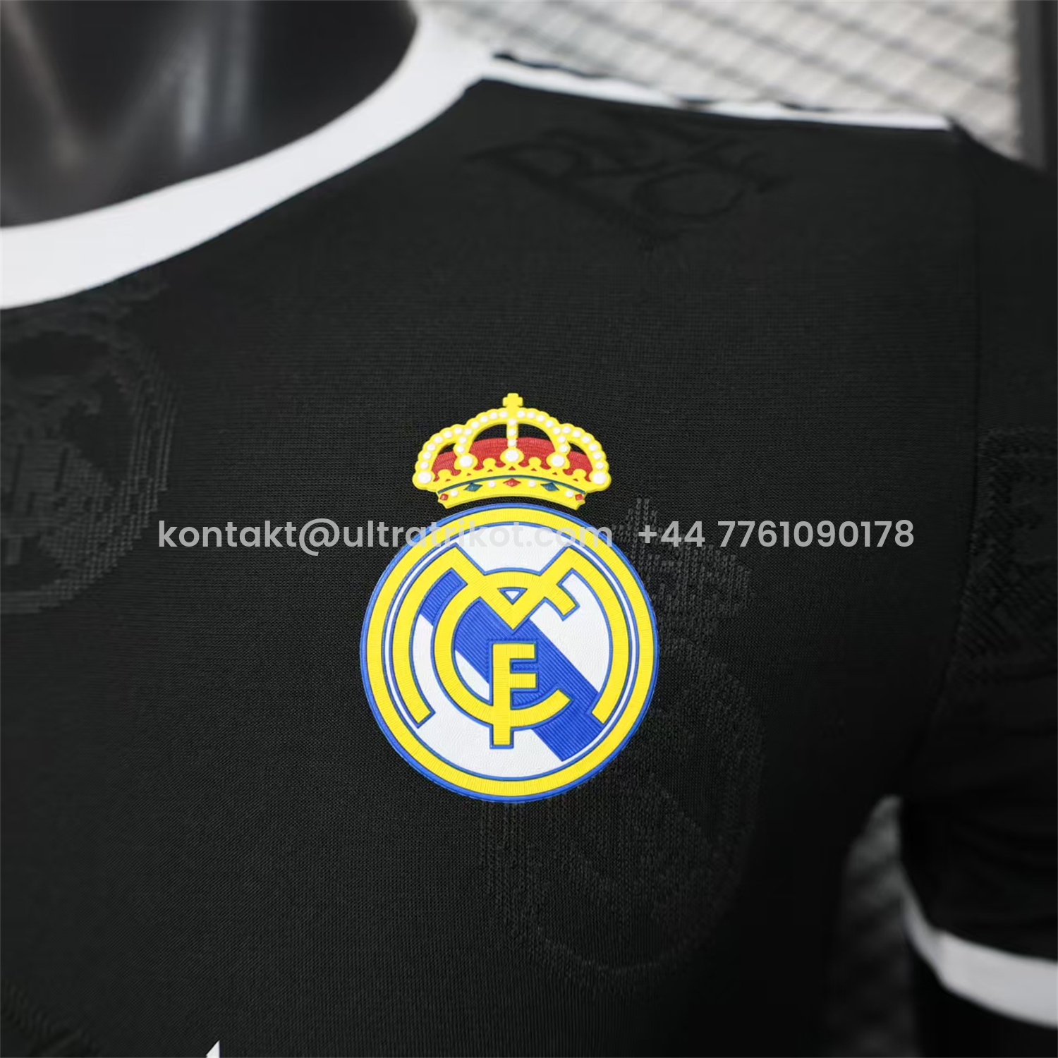 UltraTrikot-Real Madrid 25-26 Black Team Logo Jacquard Special Jersey - Player Version