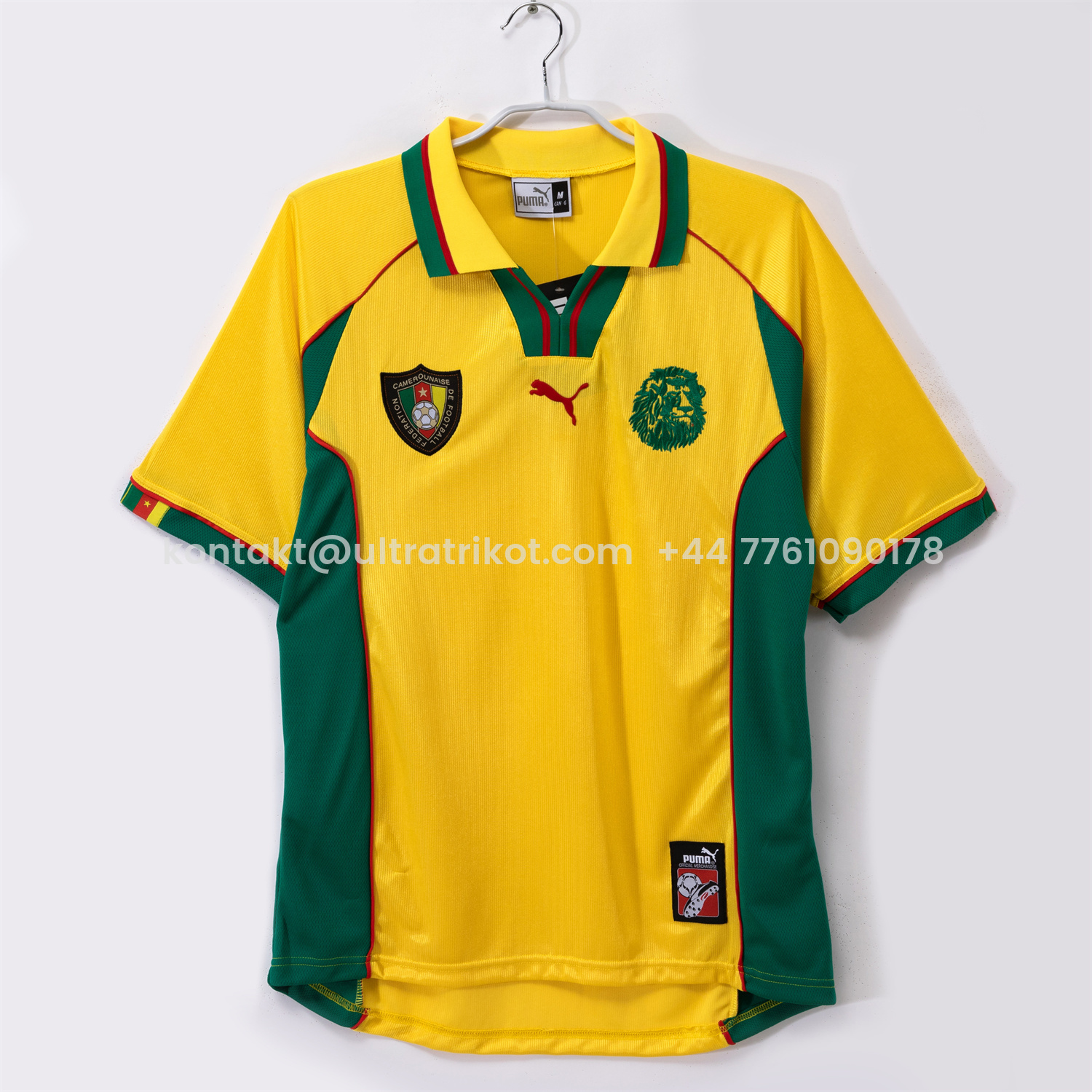 UltraTrikot-Retro Cameroon 1998-99 Away Yellow Jersey
