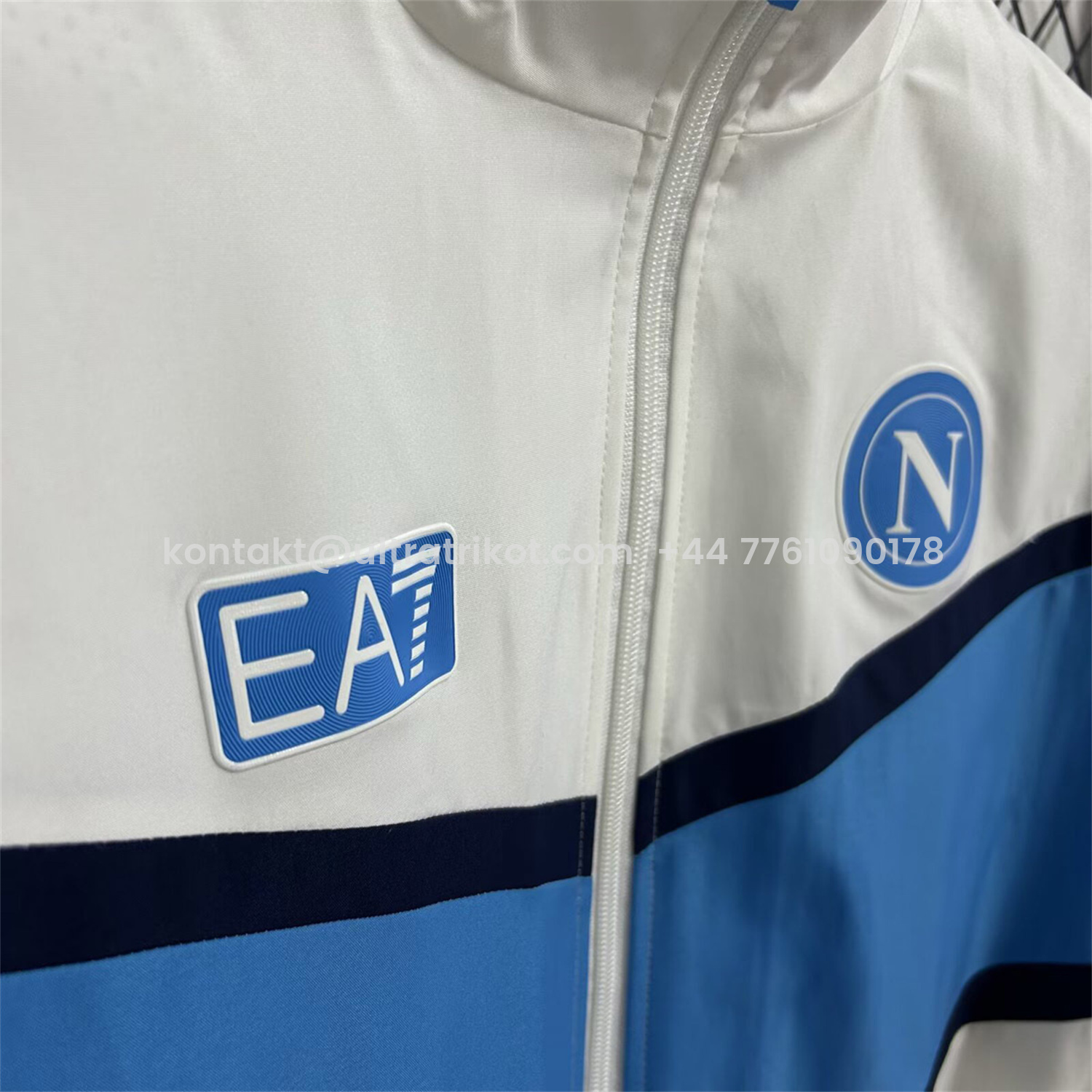 UltraTrikot-Napoli 25-26 Windbreaker Jacket - White And Blue