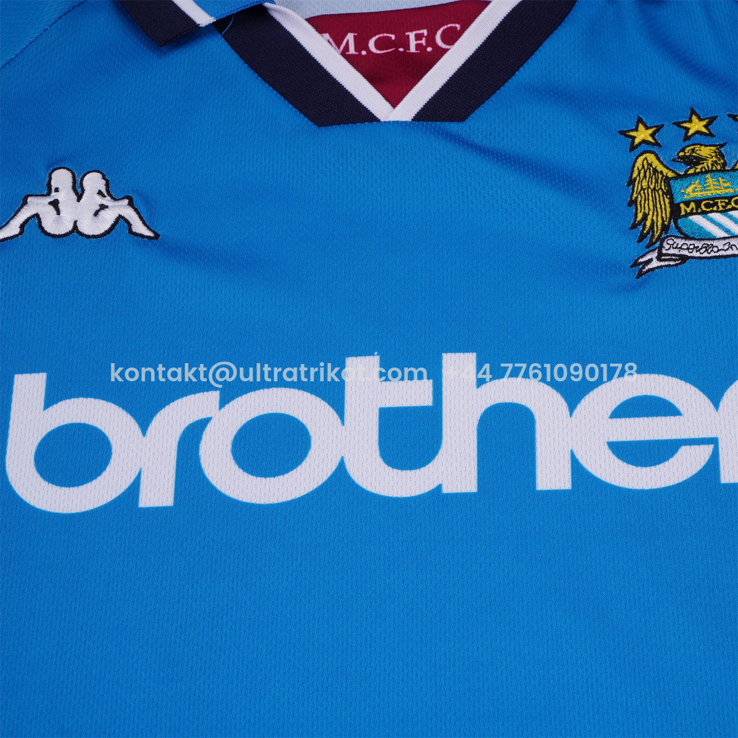 UltraTrikot-Retro Manchester City 1997-98 Home Kids Kit